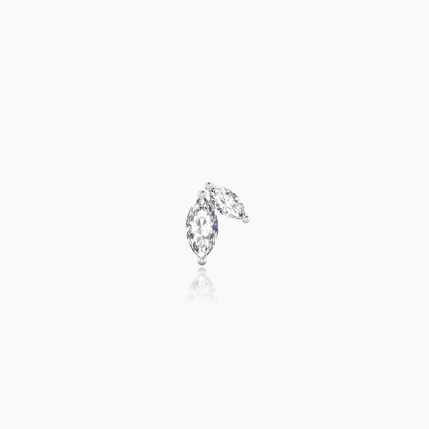 Alceste | 18k White Gold 5.5 mm 5 mm Diamond Nostril Piercing