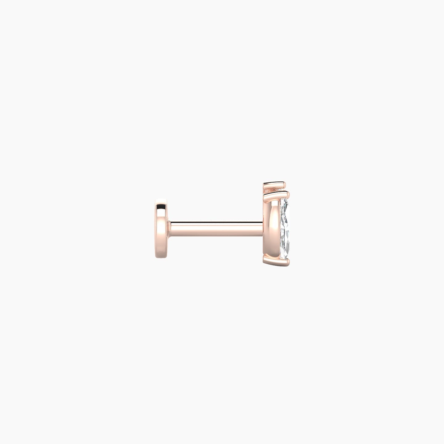 Alceste | 18k Rose Gold 5.5 mm 5 mm Diamond Nostril Piercing