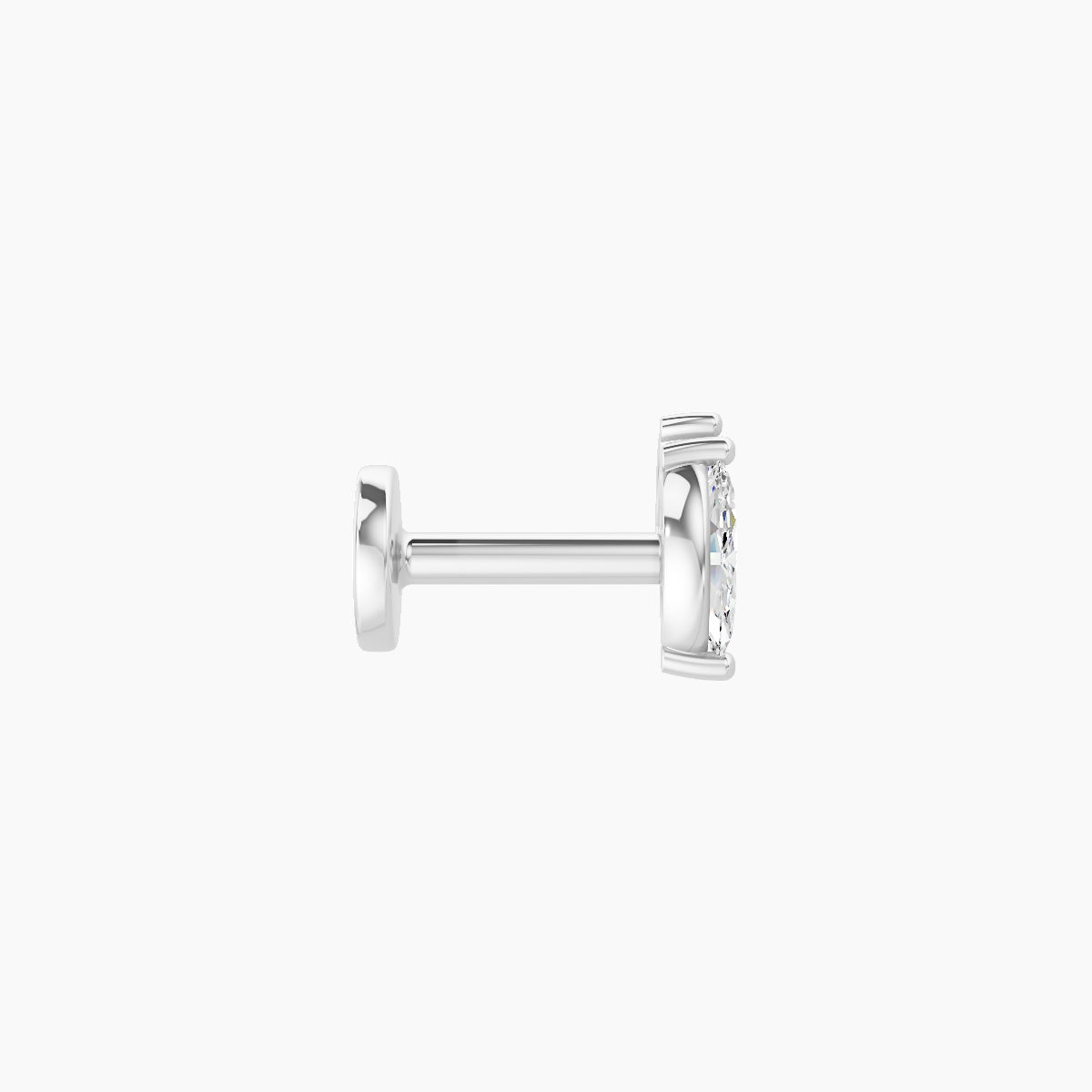 Alceste | 18k White Gold 5.5 mm 5 mm Diamond Piercing