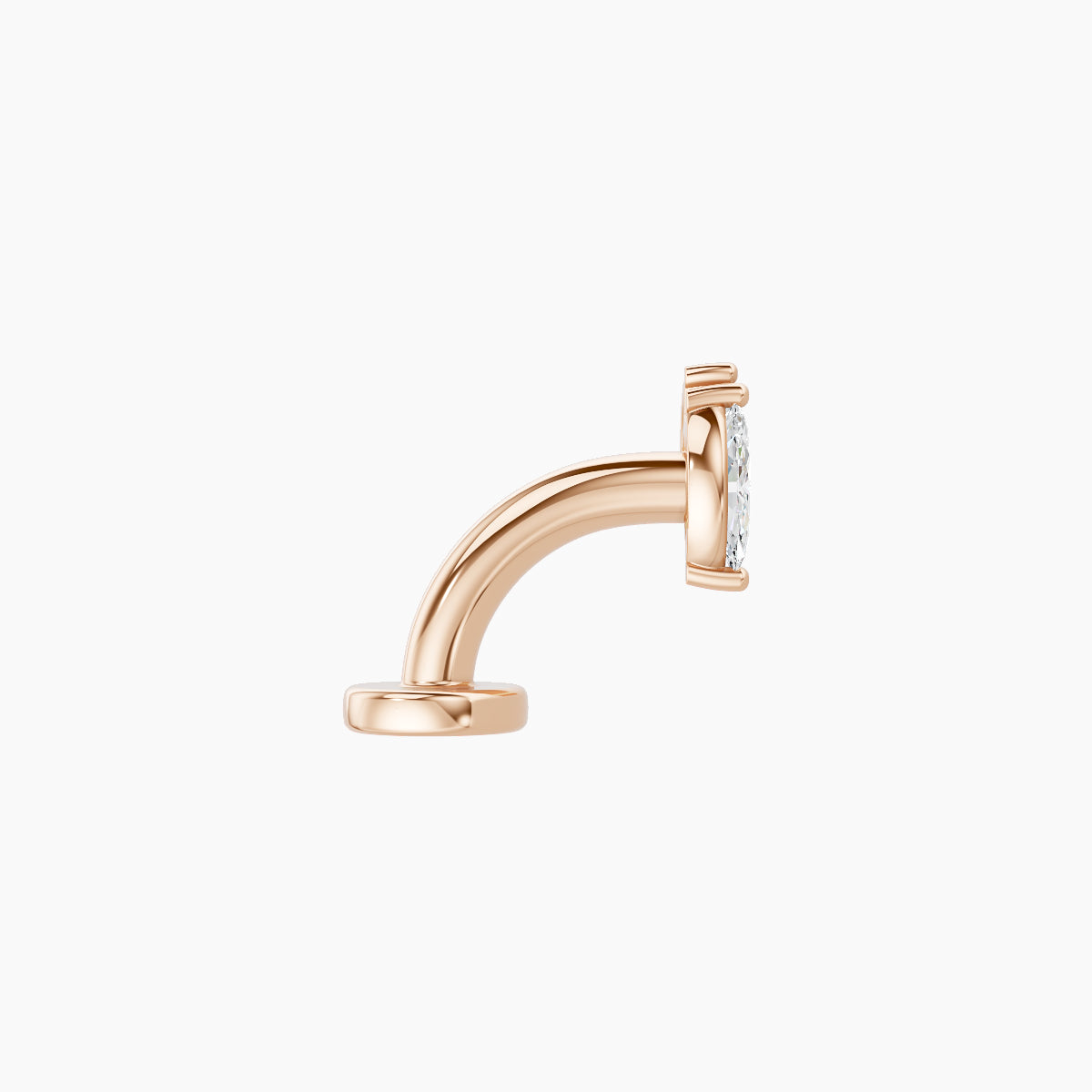 Alceste | 18k Rose Gold 5.5 mm 6 mm Diamond Floating Navel Piercing