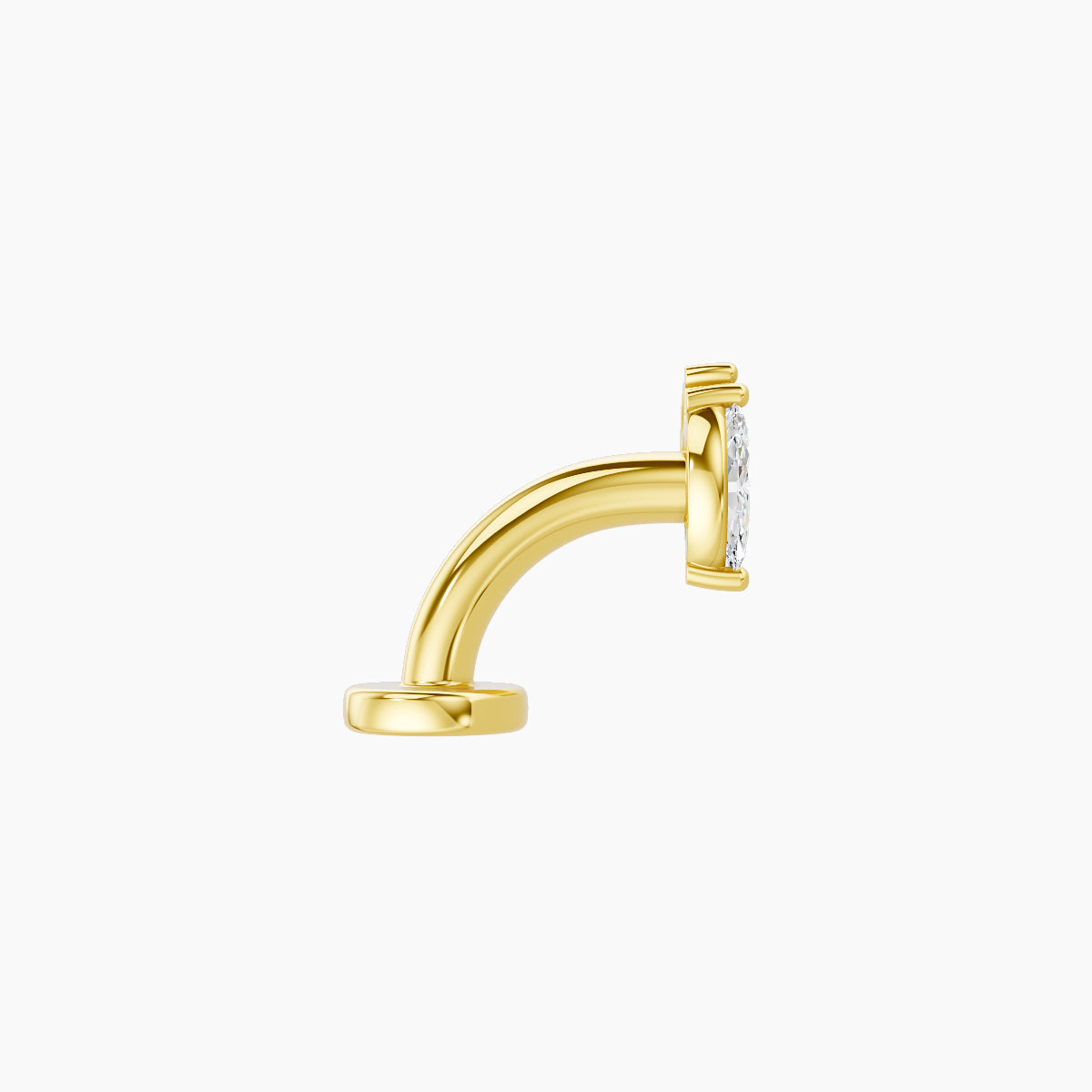 Alceste | 18k Yellow Gold 5.5 mm 6 mm Diamond Floating Navel Piercing