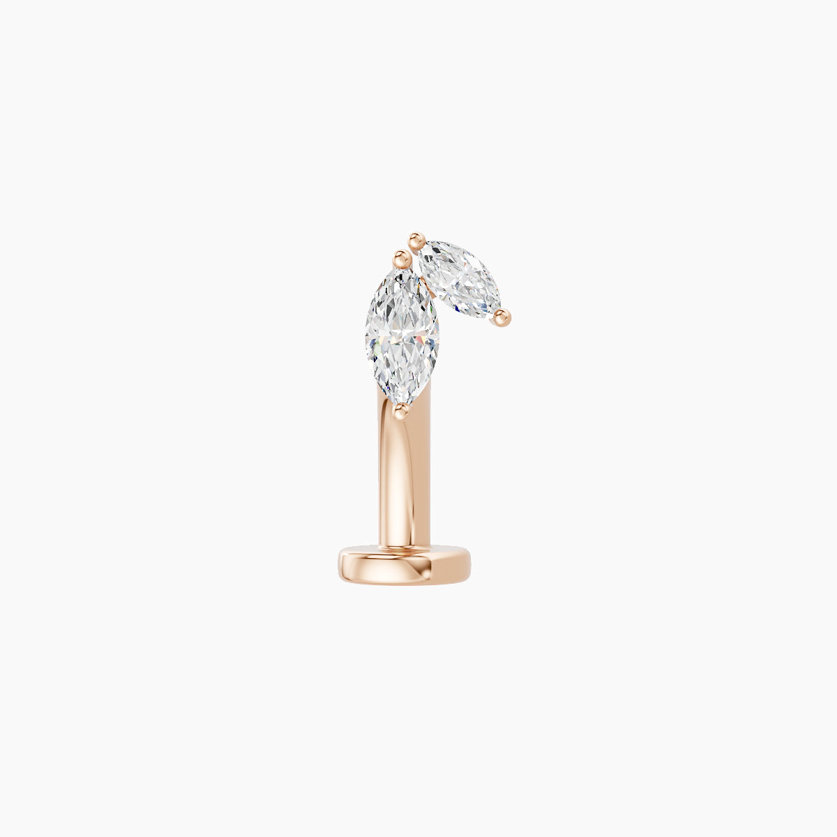Alceste | 18k Rose Gold 5.5 mm 8 mm Diamond Floating Navel Piercing