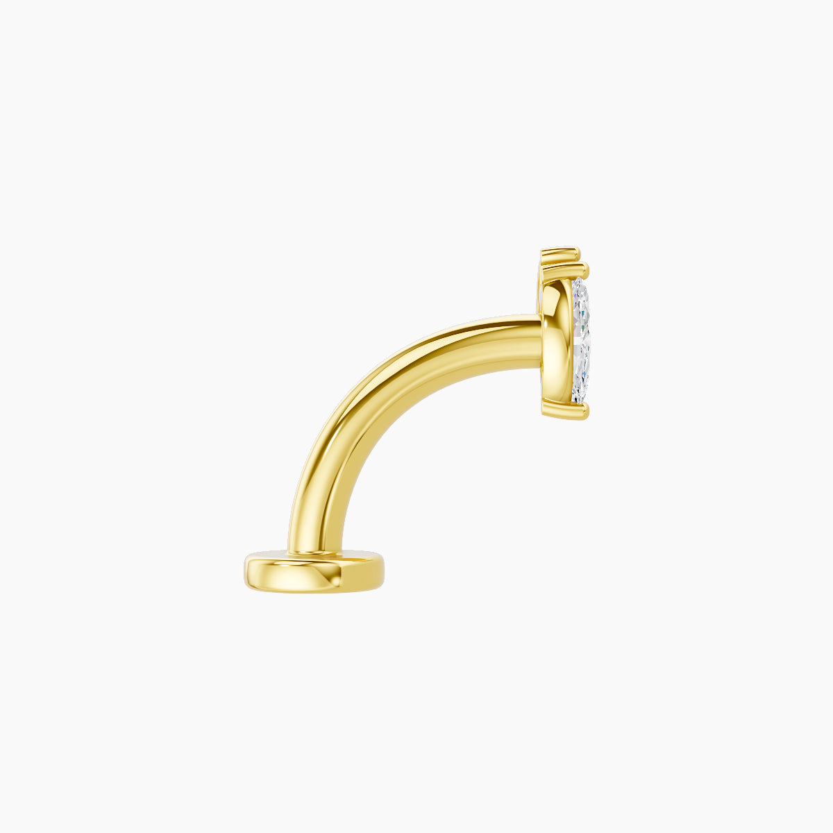 Alceste | 18k Yellow Gold 5.5 mm 8 mm Diamond Floating Navel Piercing