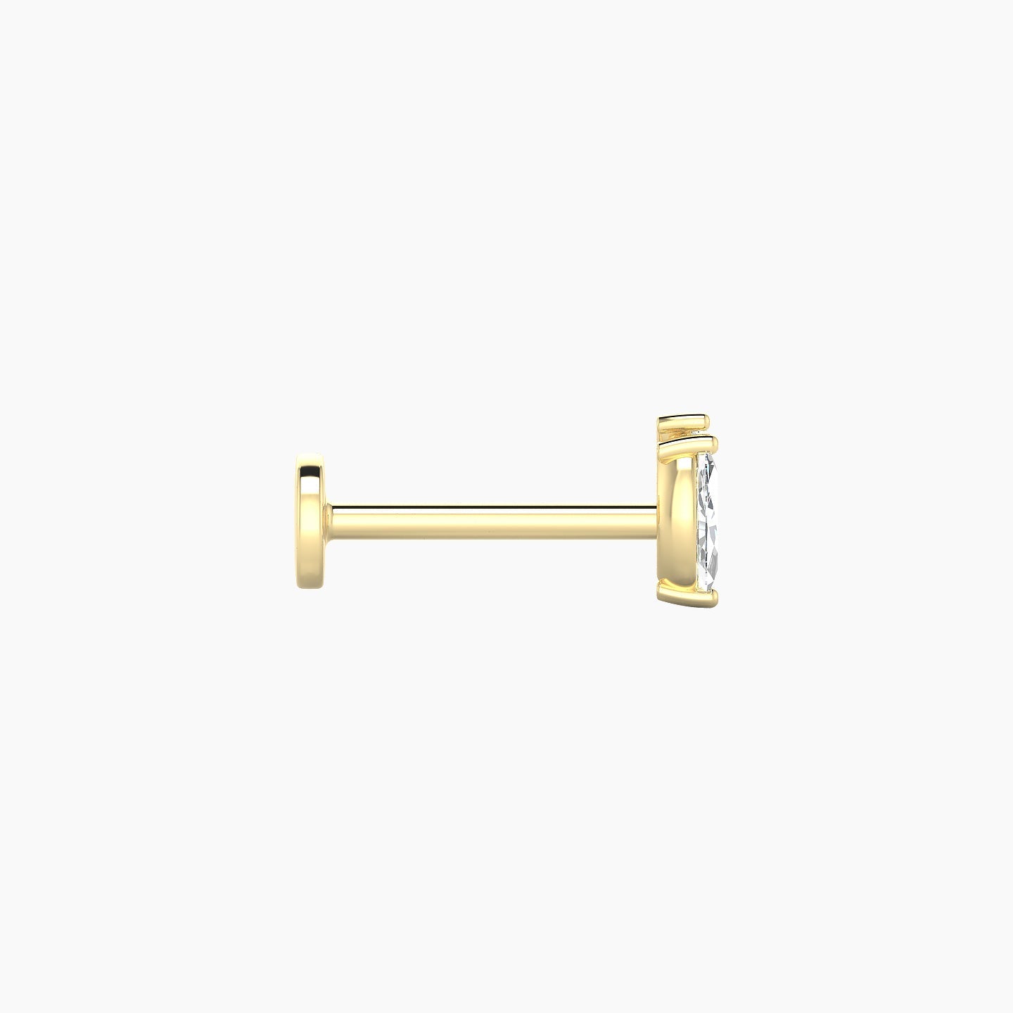 Alceste | 18k Yellow Gold 5.5 mm 8 mm Diamond Nostril Piercing