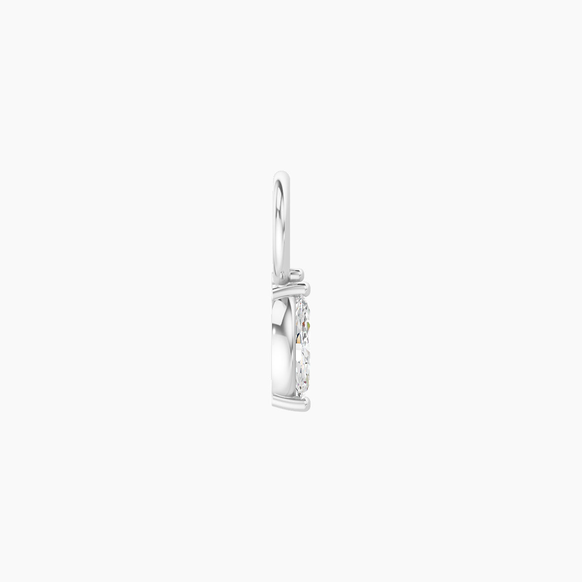 Alceste | Charm Diamant Or Blanc 18k Hypoallergénique 5.5 mm