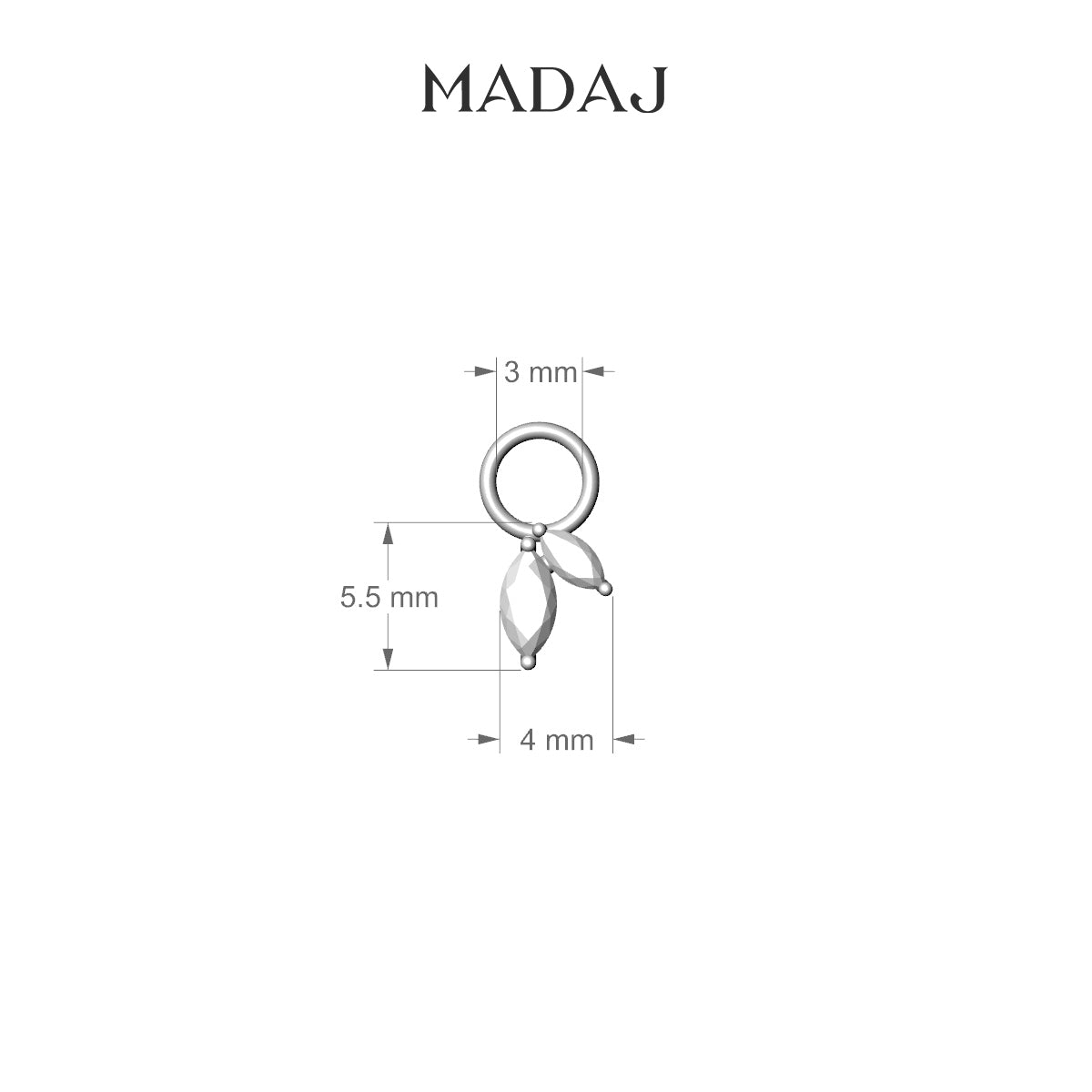 Alceste | 18k Yellow Gold 5.5 mm Diamond Charm