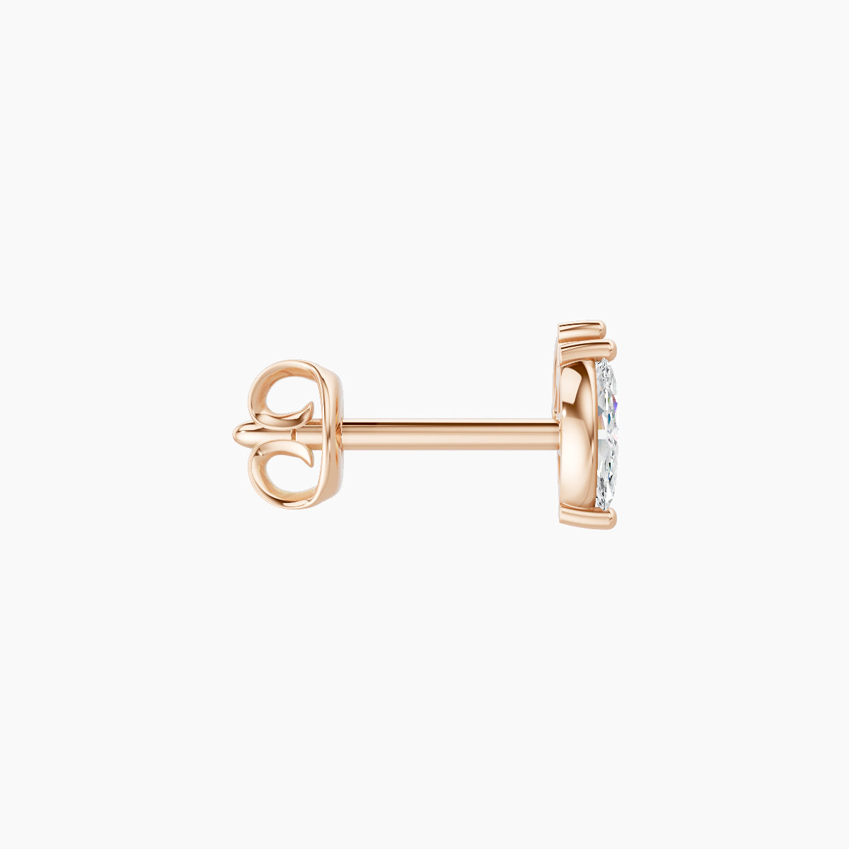Alceste | 18k Rose Gold 5.5 mm Diamond Earring