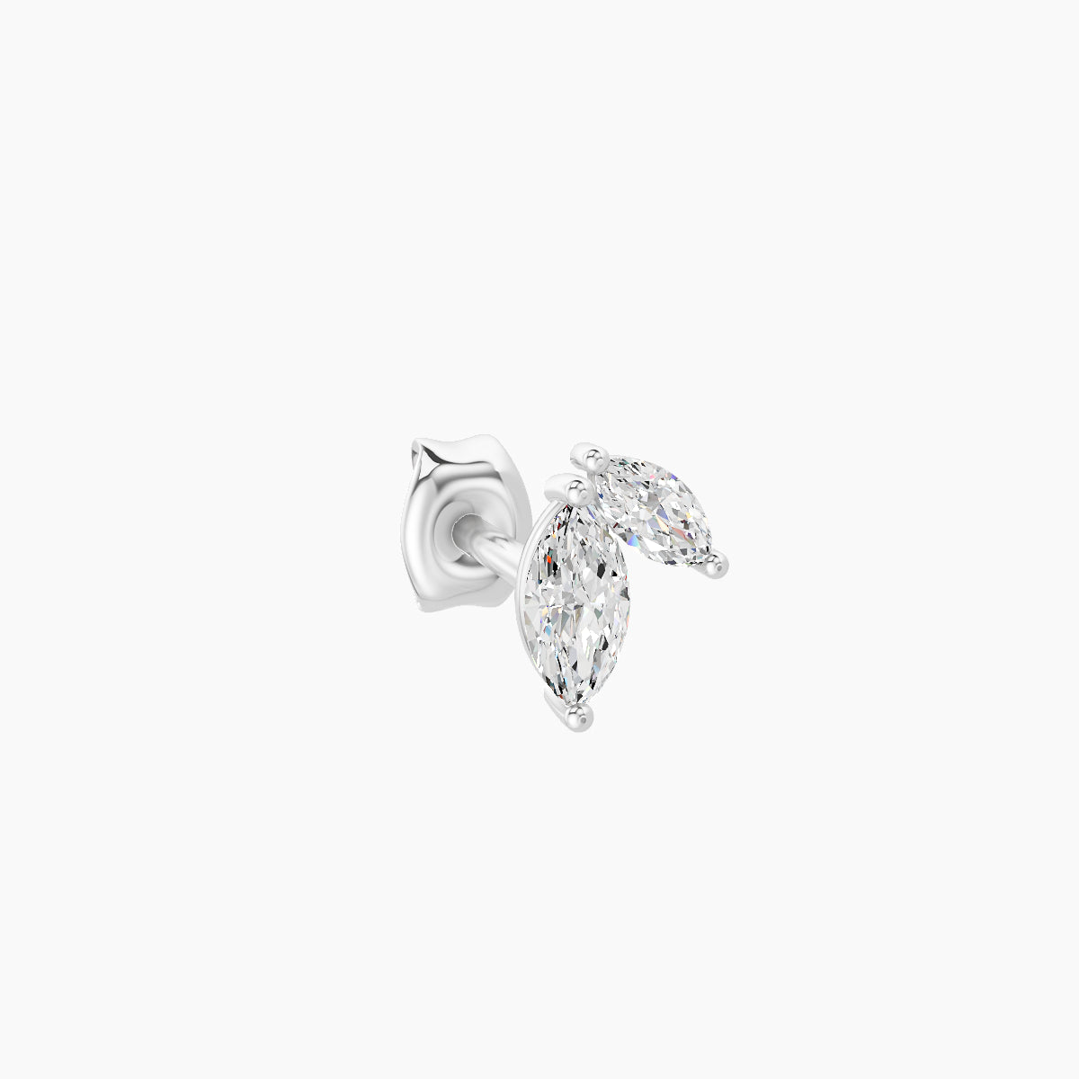 Alceste | 18k White Gold 5.5 mm Diamond Earring