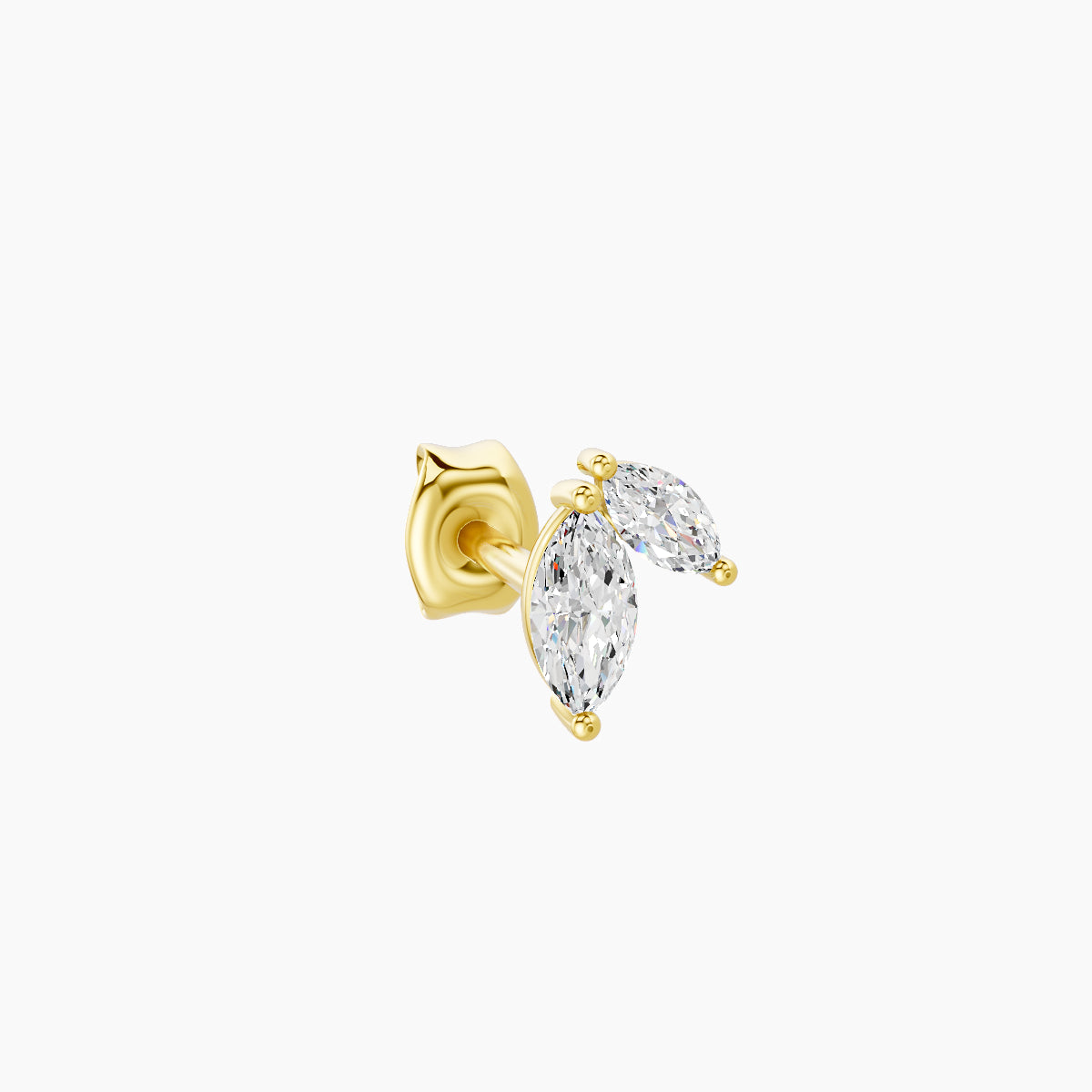 Alceste | 18k Yellow Gold 5.5 mm Diamond Earring