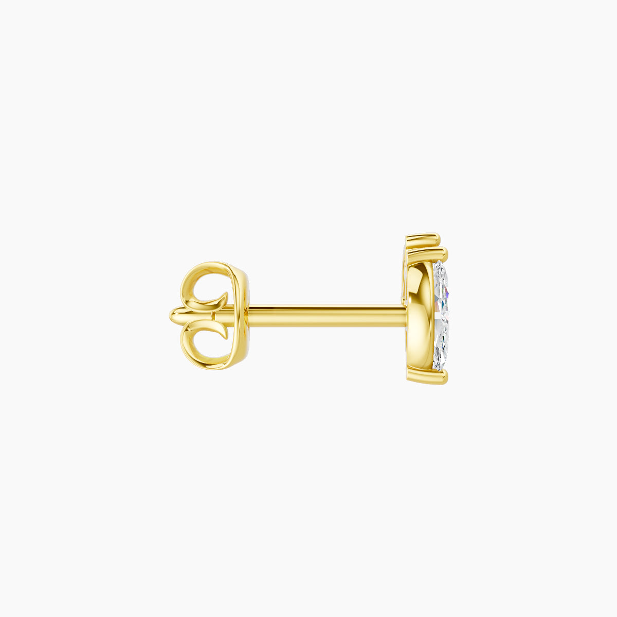 Alceste | 18k Yellow Gold 5.5 mm Diamond Earring