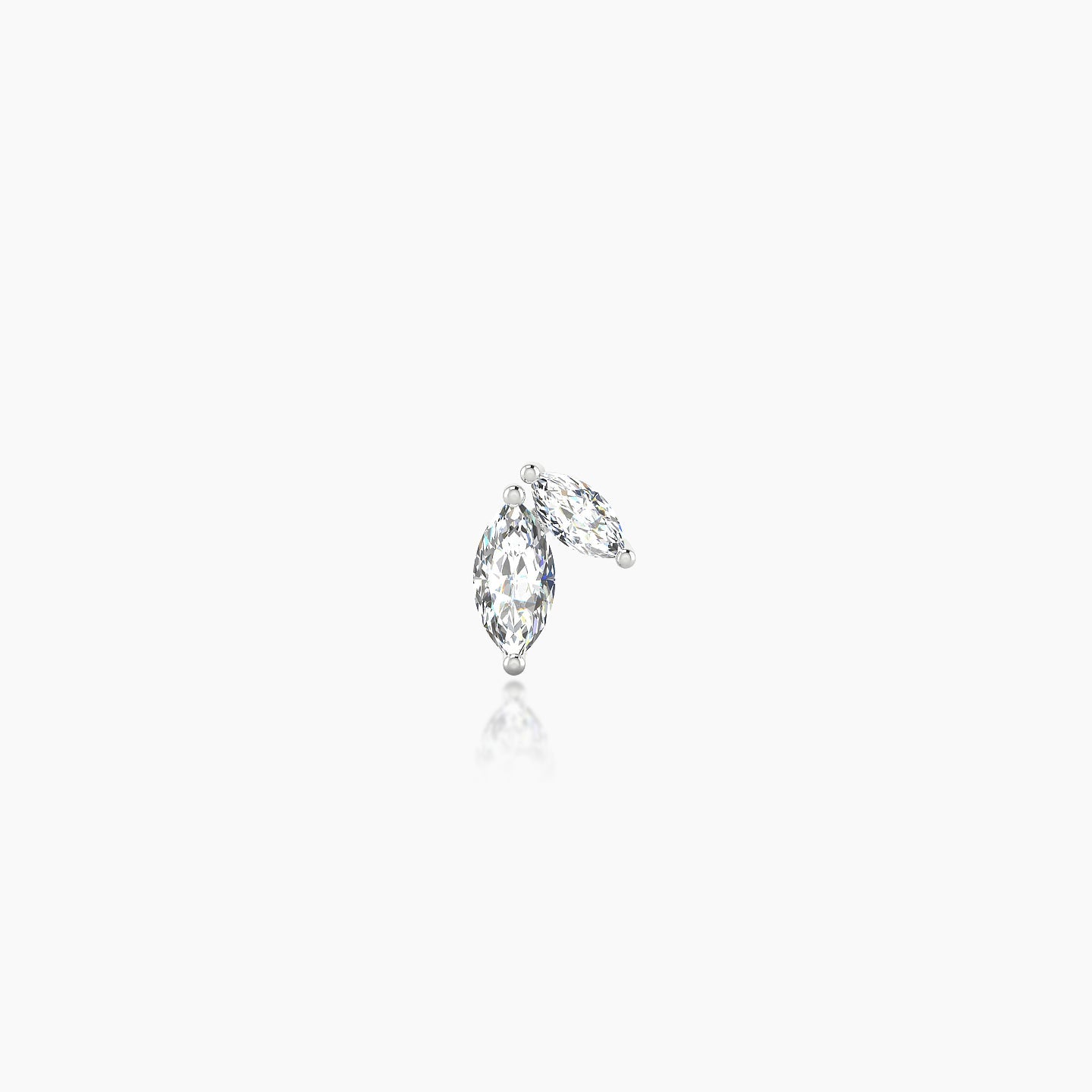 Alceste | 18k White Gold 5.5 mm Diamond Nostril Piercing