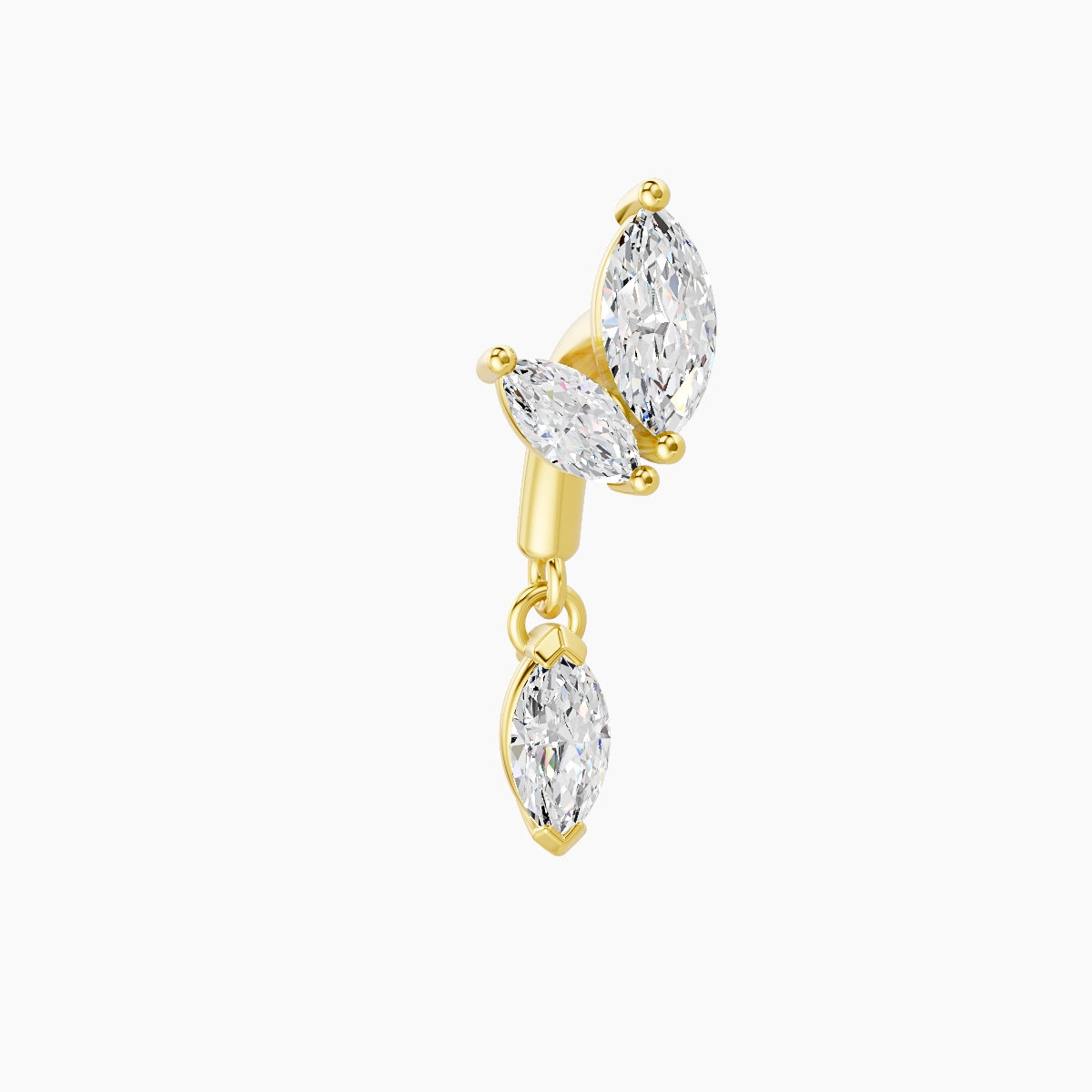 Alceste | 18k Yellow Gold 6 mm Diamond Rook Piercing