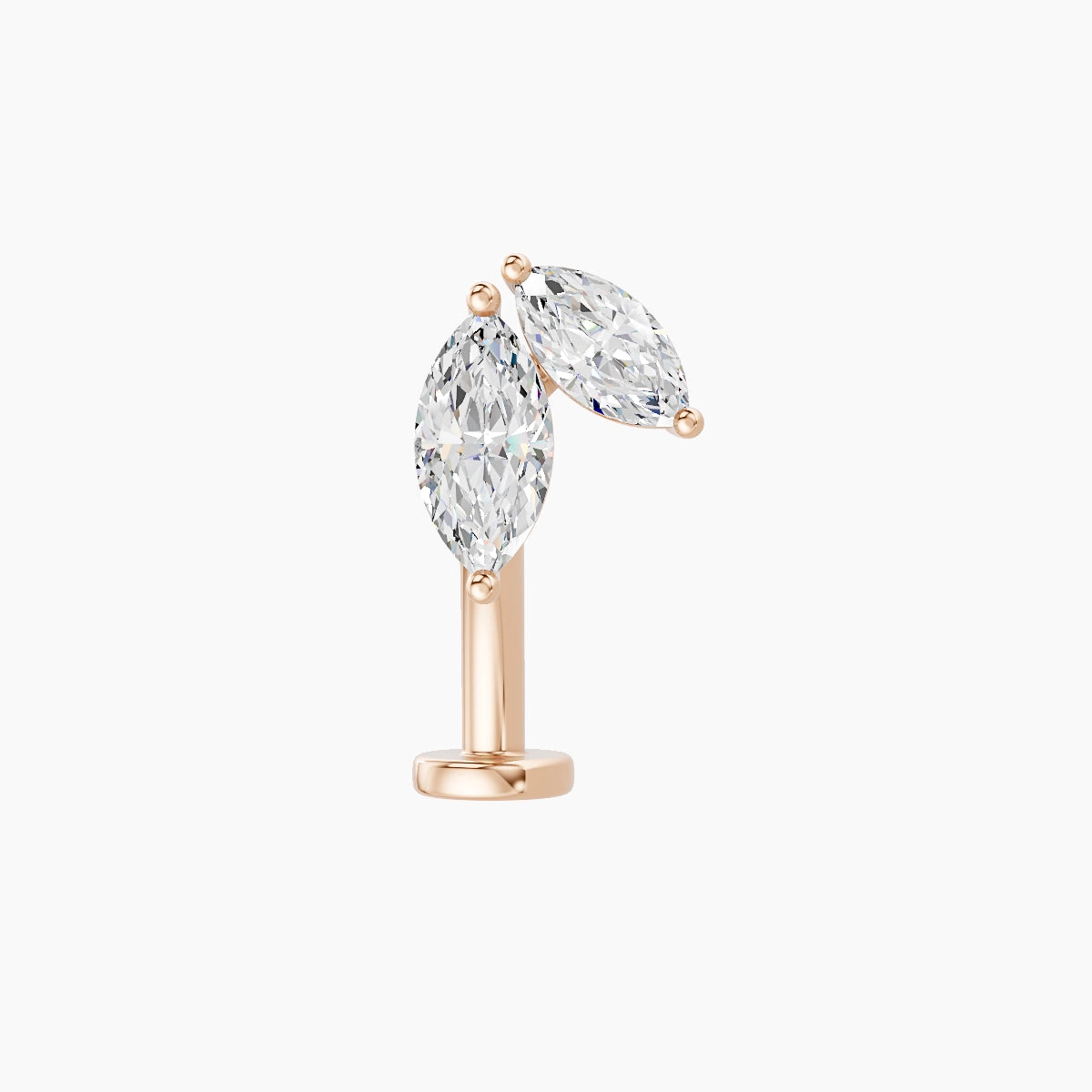 Alceste | 18k Rose Gold 7.6 mm 10 mm Diamond Floating Navel Piercing