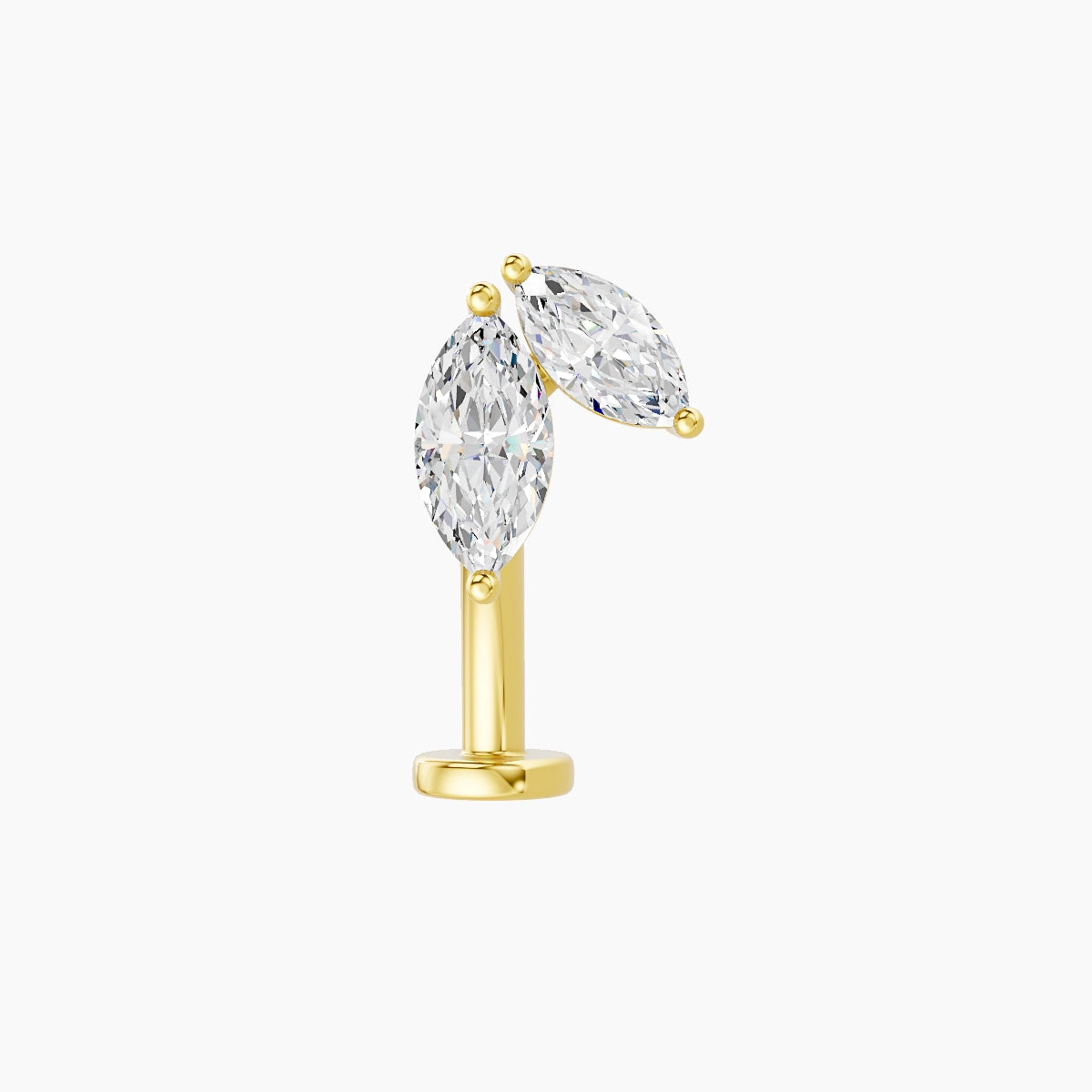 Alceste | 18k Yellow Gold 7.6 mm 10 mm Diamond Floating Navel Piercing