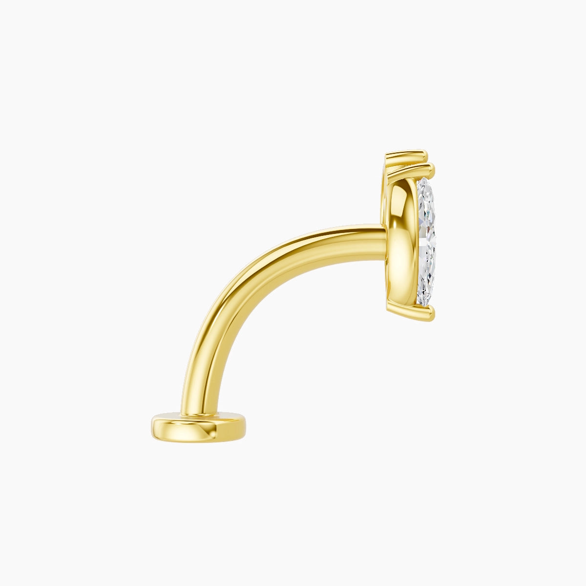 Alceste | 18k Yellow Gold 7.6 mm 10 mm Diamond Floating Navel Piercing