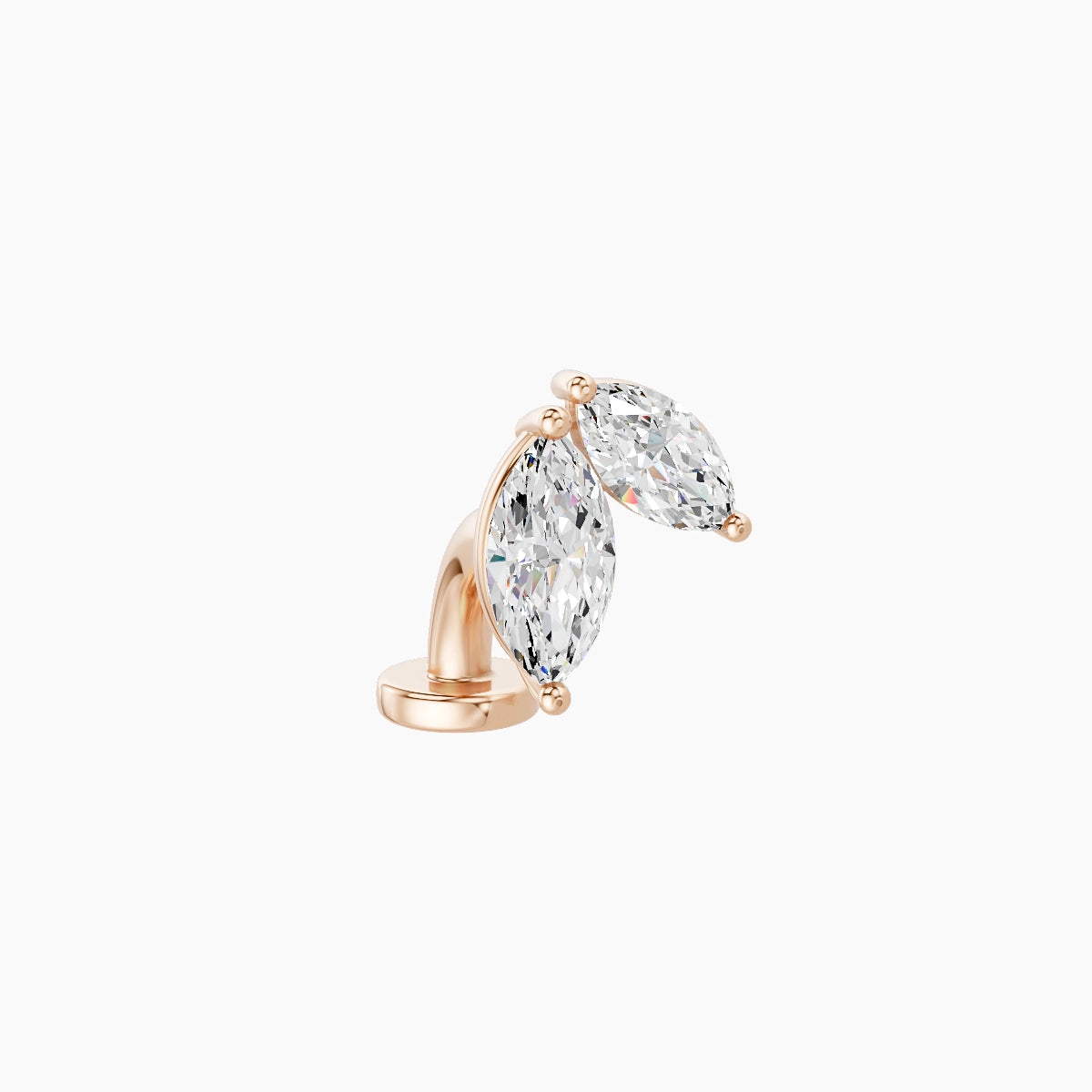 Alceste | 18k Rose Gold 7.6 mm 6 mm Diamond Floating Navel Piercing