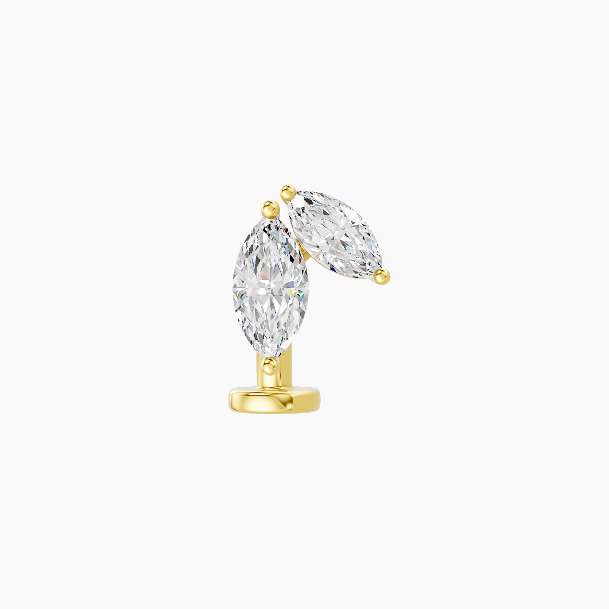 Alceste | 18k Yellow Gold 7.6 mm 6 mm Diamond Floating Navel Piercing