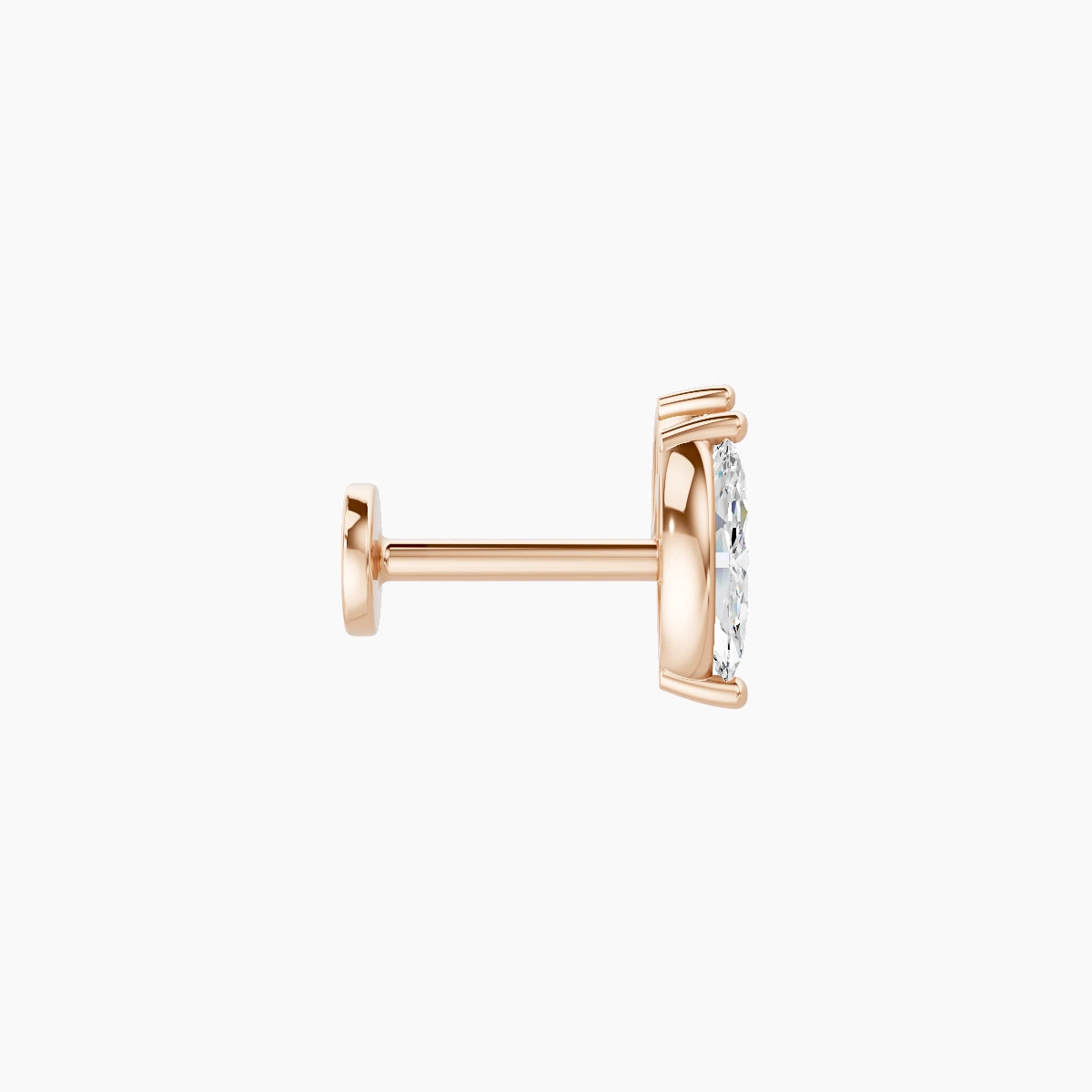 Alceste | 18k Rose Gold 7.6 mm 6.5 mm Diamond Nose Piercing