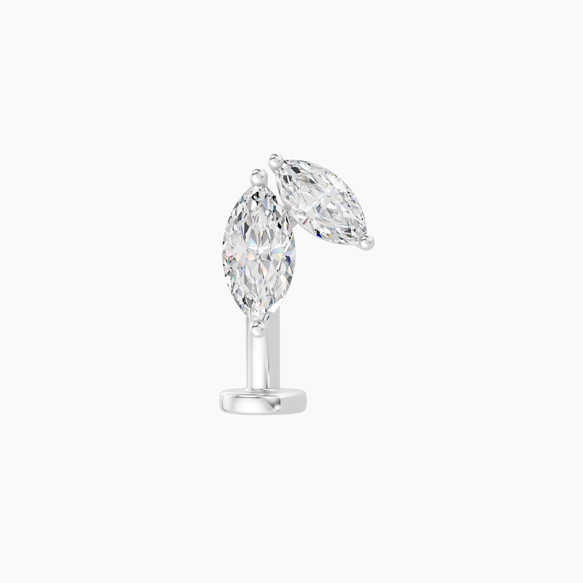 Alceste | 18k White Gold 7.6 mm 8 mm Diamond Floating Navel Piercing