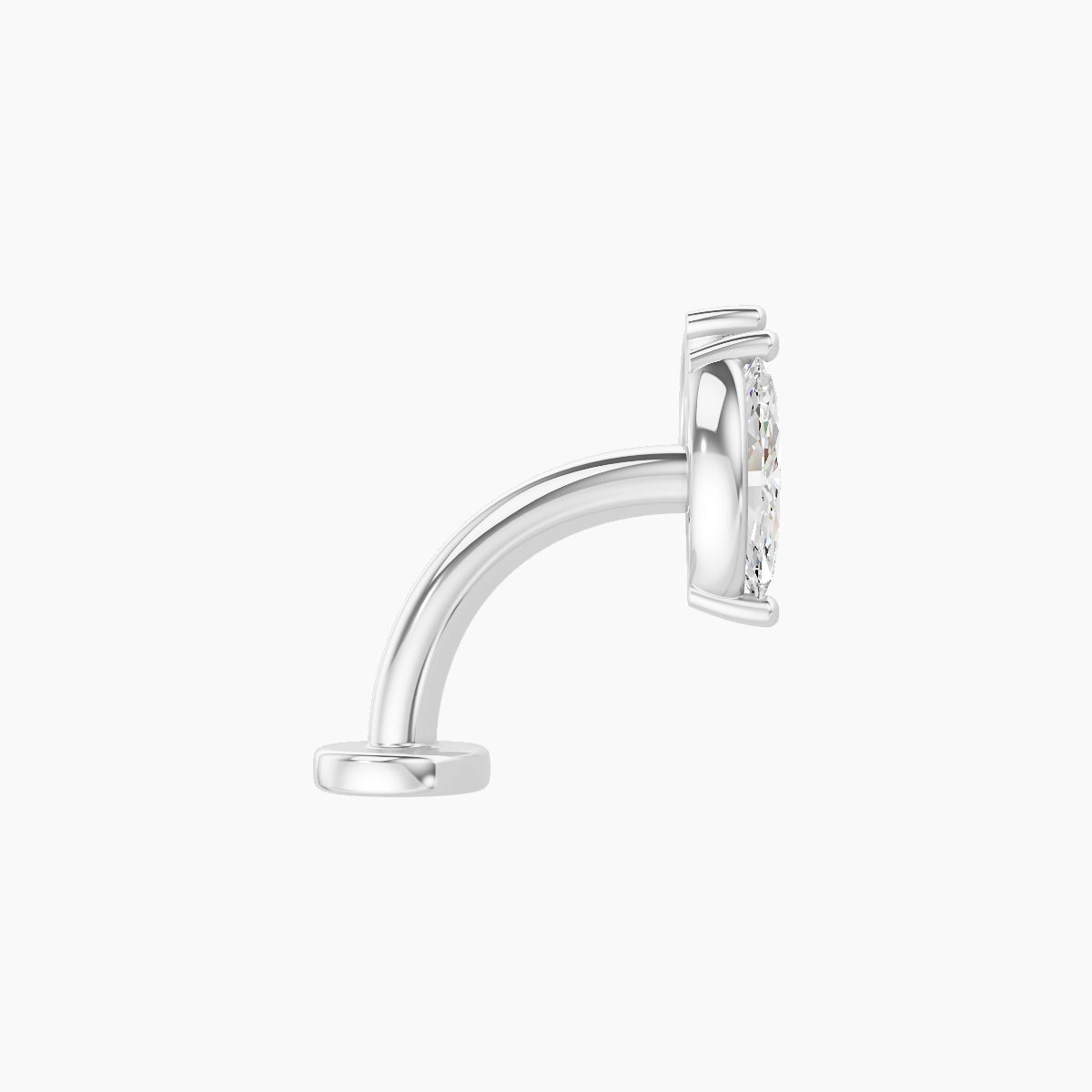 Alceste | 18k White Gold 7.6 mm 8 mm Diamond Floating Navel Piercing