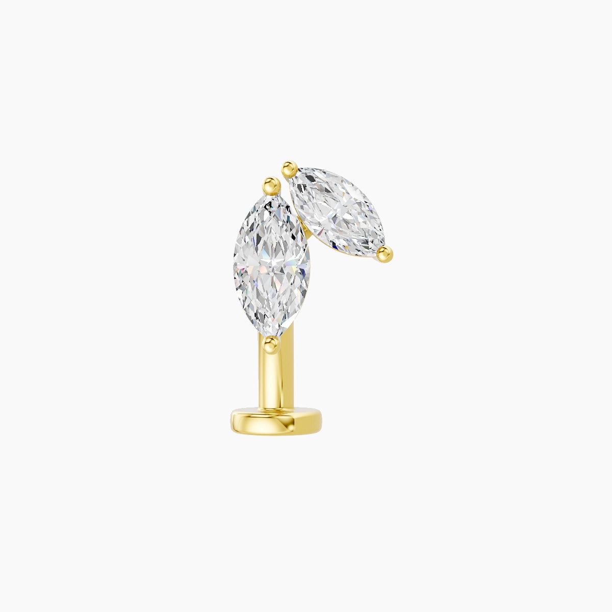 Alceste | 18k Yellow Gold 7.6 mm 8 mm Diamond Floating Navel Piercing