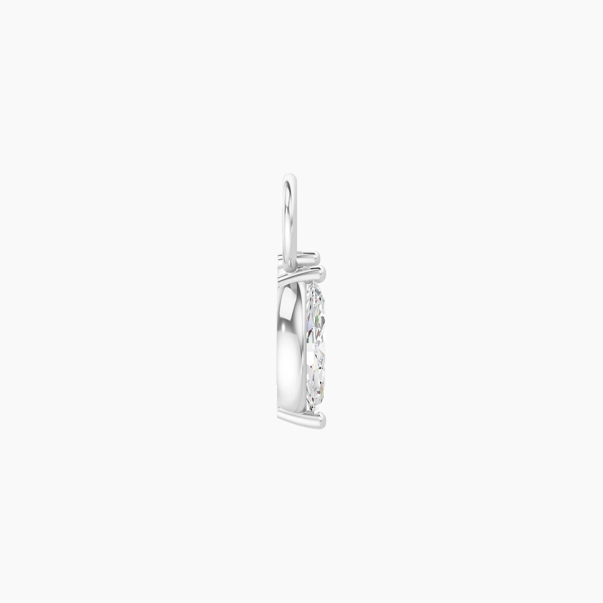 Alceste | Charm Diamant Or Blanc 18k Hypoallergénique 7.6 mm