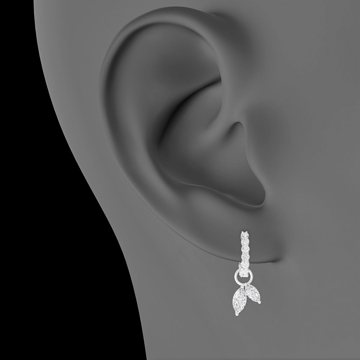 Alceste | 18k White Gold 7.6 mm Diamond Charm