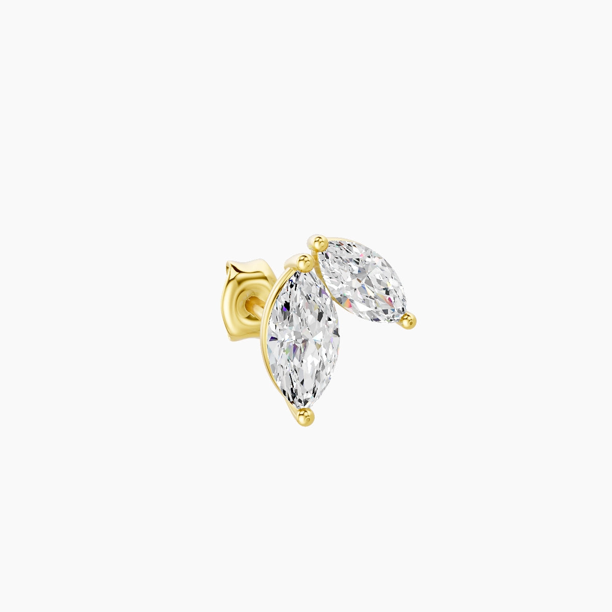 Alceste | Boucle d'Oreille Diamant Or Jaune 18k Hypoallergénique 7.6 mm