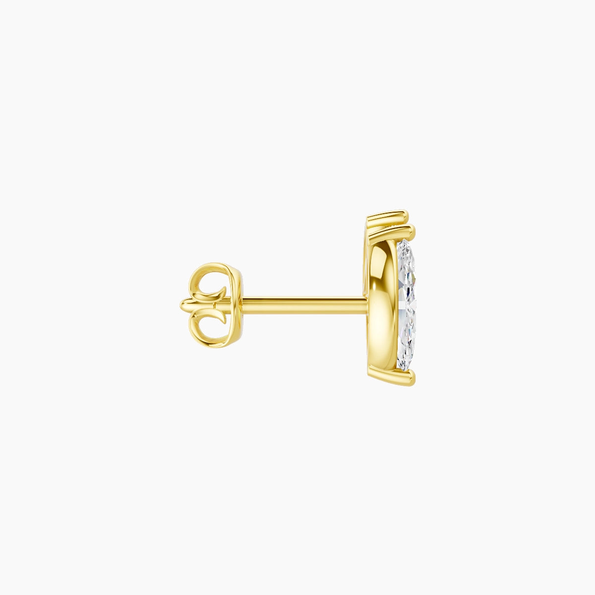 Alceste | Boucle d'Oreille Diamant Or Jaune 18k Hypoallergénique 7.6 mm