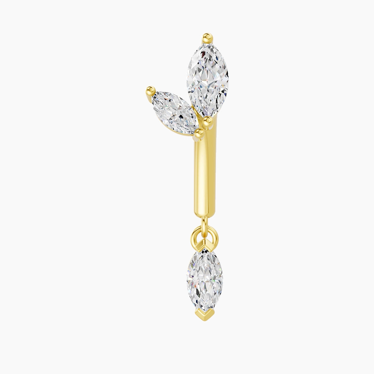 Alceste | 18k Yellow Gold 8 mm Diamond Rook Piercing