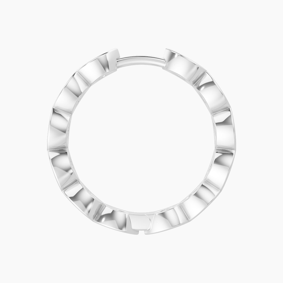 Alexandra | 18k White Gold 11 mm Diamond Hoop Piercing