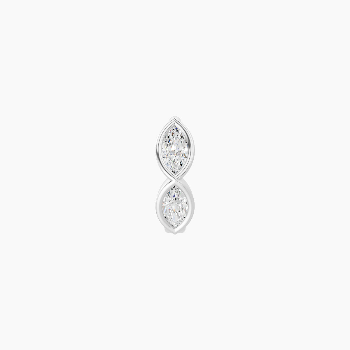 Alexandra | 18k White Gold 5 mm Diamond Hoop Piercing