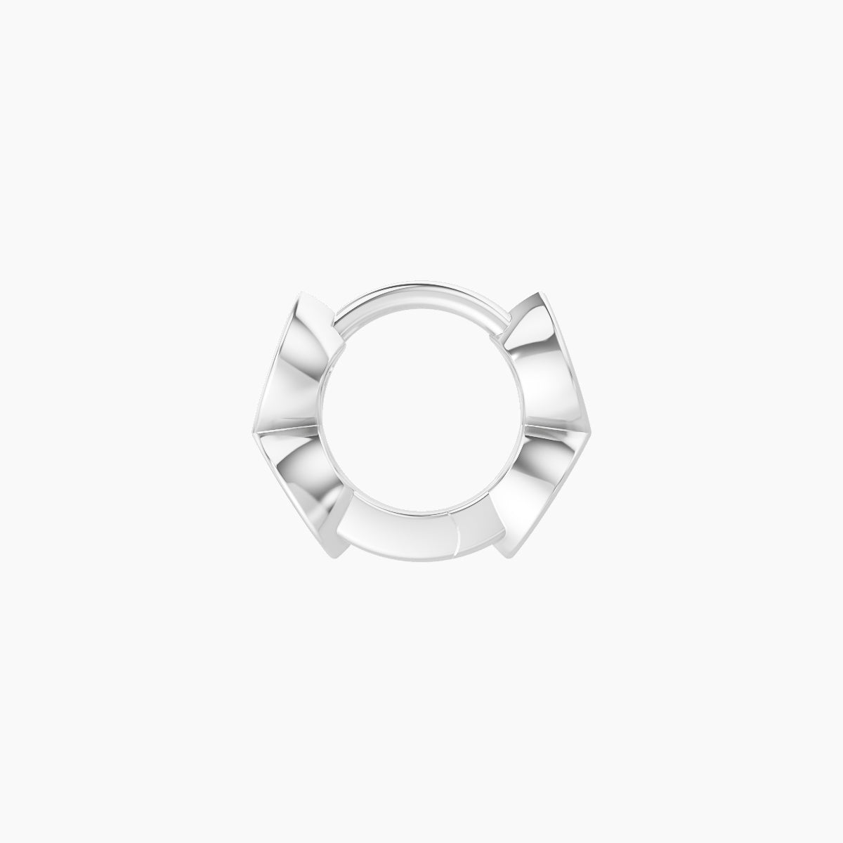 Alexandra | 18k White Gold 5 mm Diamond Hoop Piercing