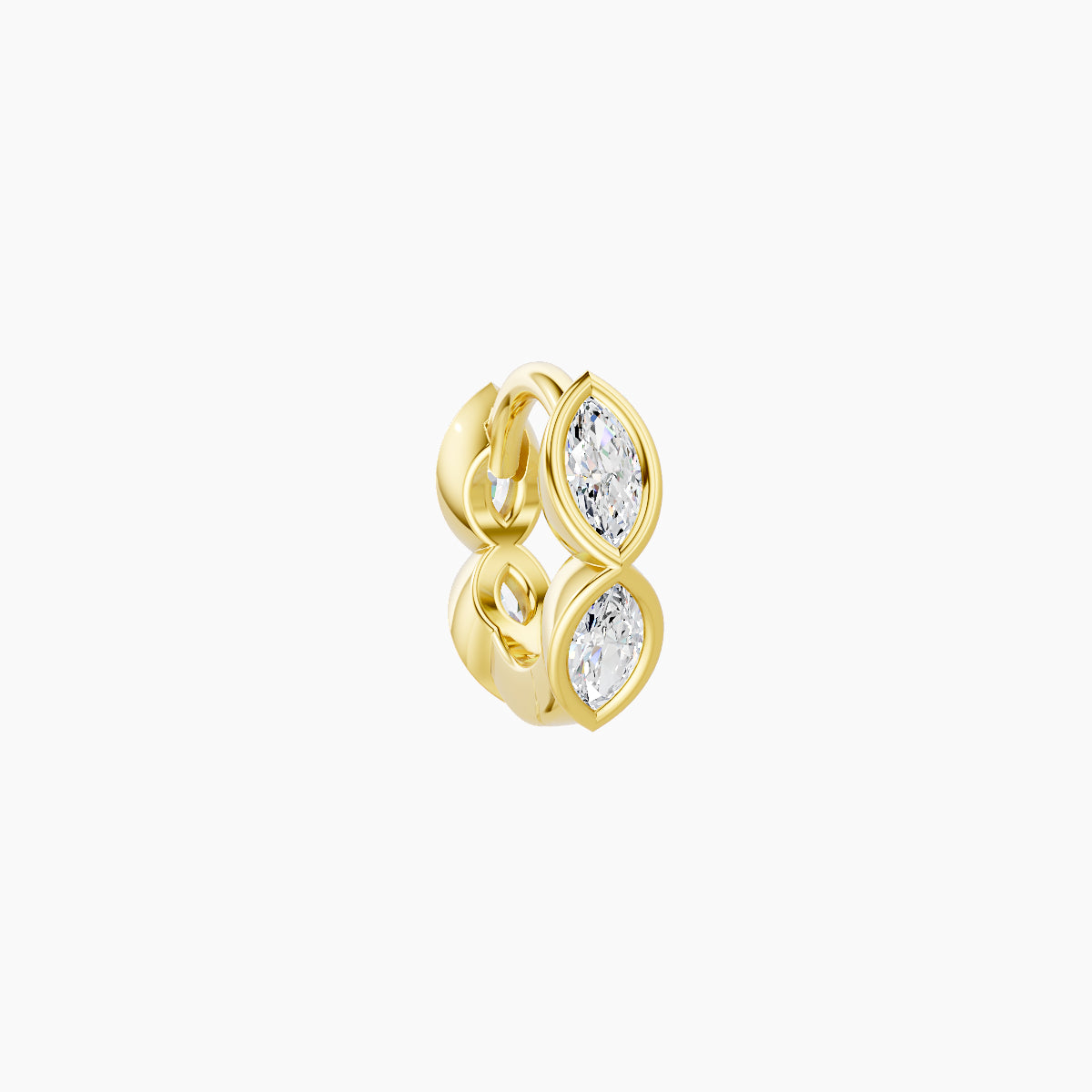 Alexandra | 18k Yellow Gold 5 mm Diamond Hoop Piercing