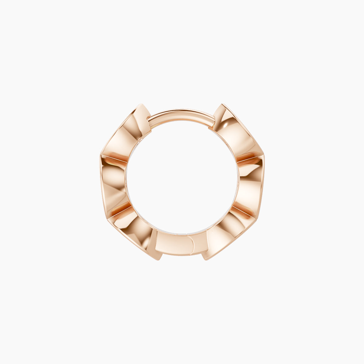 Alexandra | 18k Rose Gold 6.5 mm Diamond Nose Ring Piercing