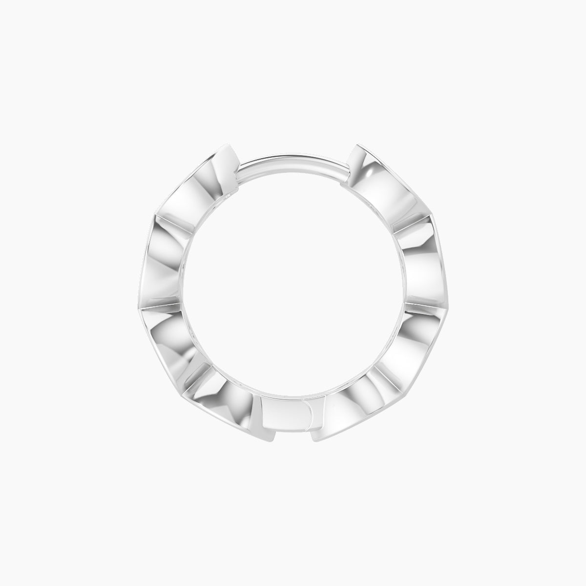 Alexandra | 18k White Gold 8 mm Diamond Nose Ring Piercing