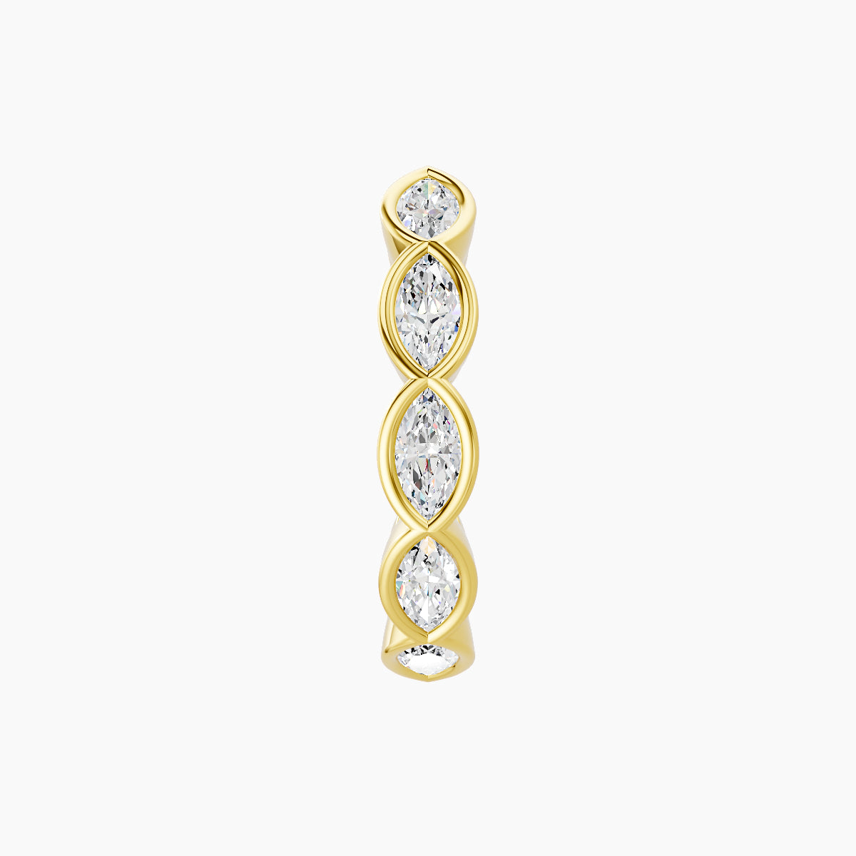 Alexandra | 18k Yellow Gold 9.5 mm Diamond Nose Ring Piercing