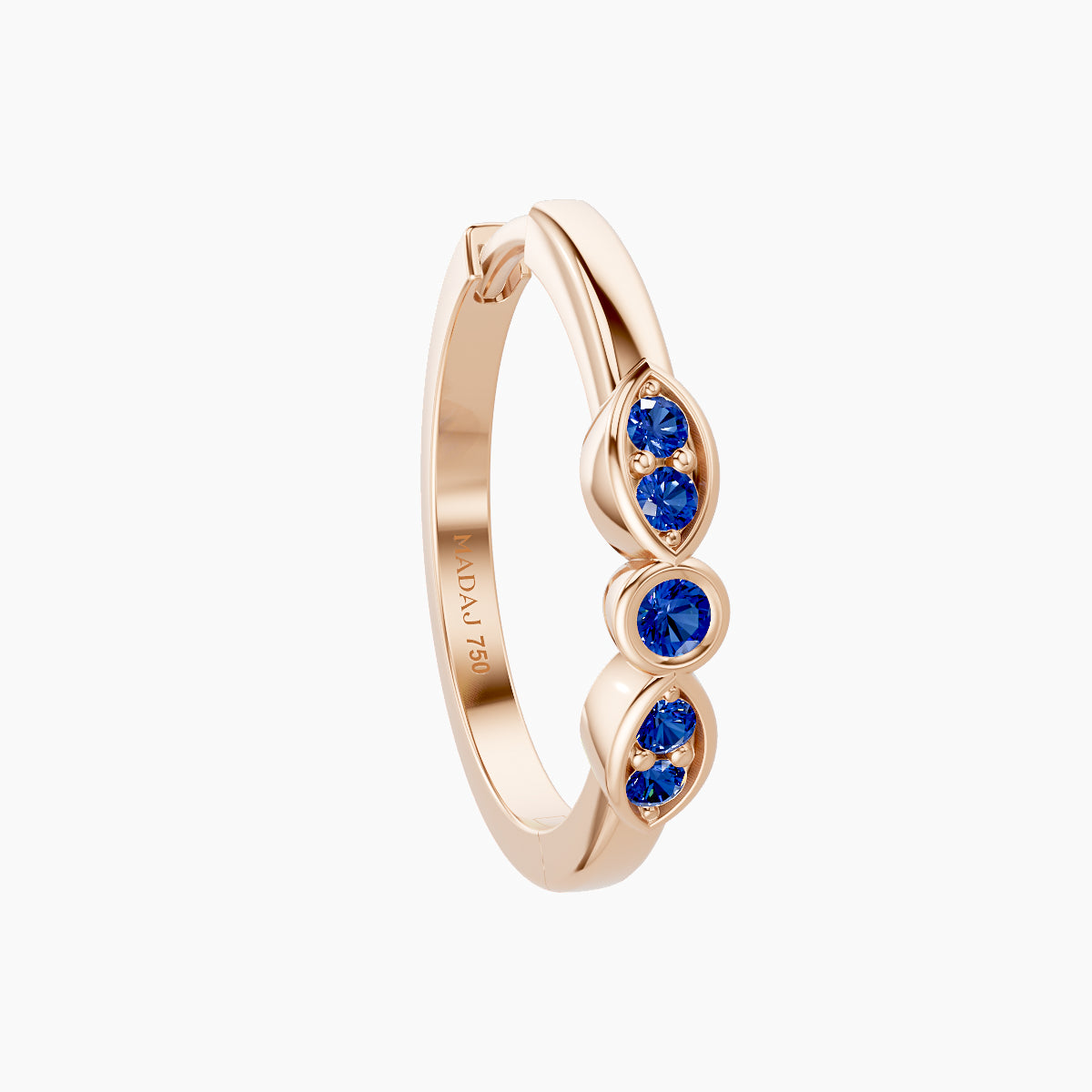 Anahita | 18k Rose Gold 11 mm Sapphire Hoop Piercing