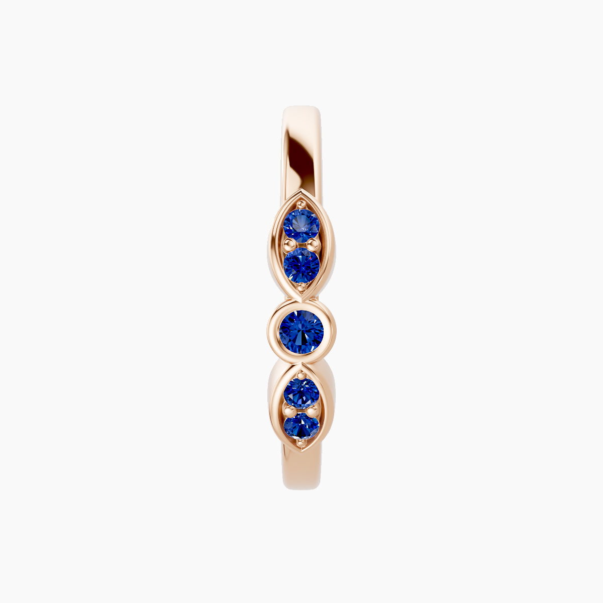 Anahita | 18k Rose Gold 11 mm Sapphire Hoop Piercing
