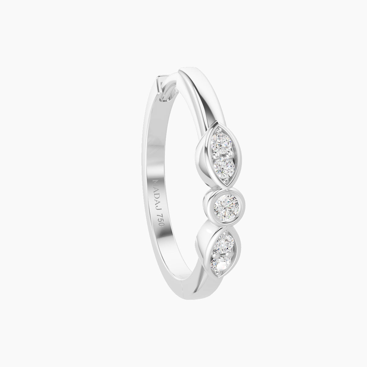 Anahita | 18k White Gold 11 mm Diamond Hoop Piercing