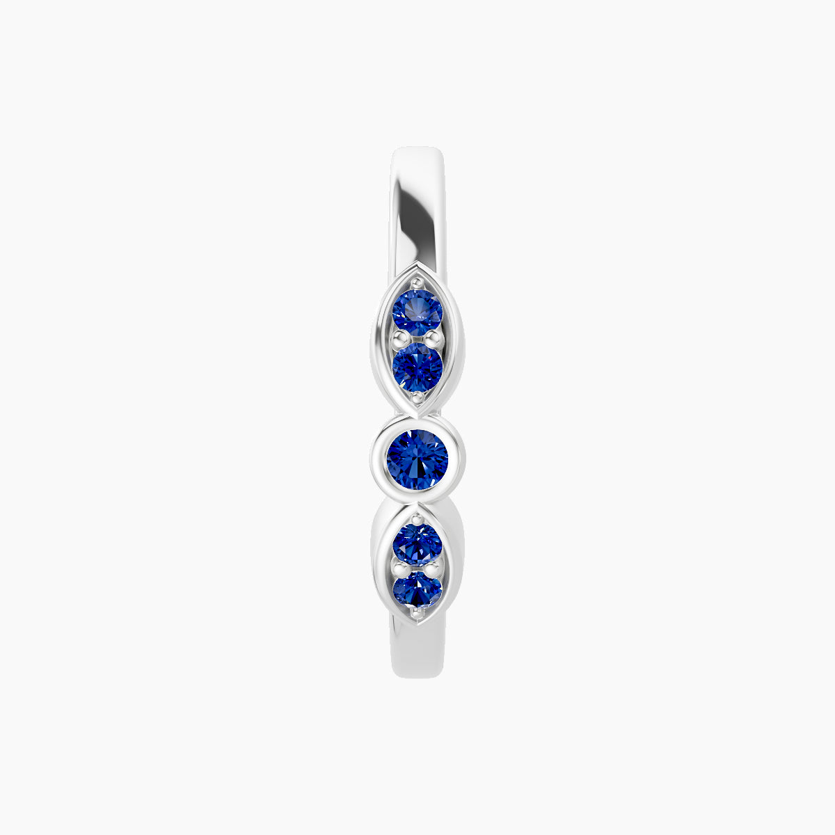 Anahita | 18k White Gold 11 mm Sapphire Hoop Piercing