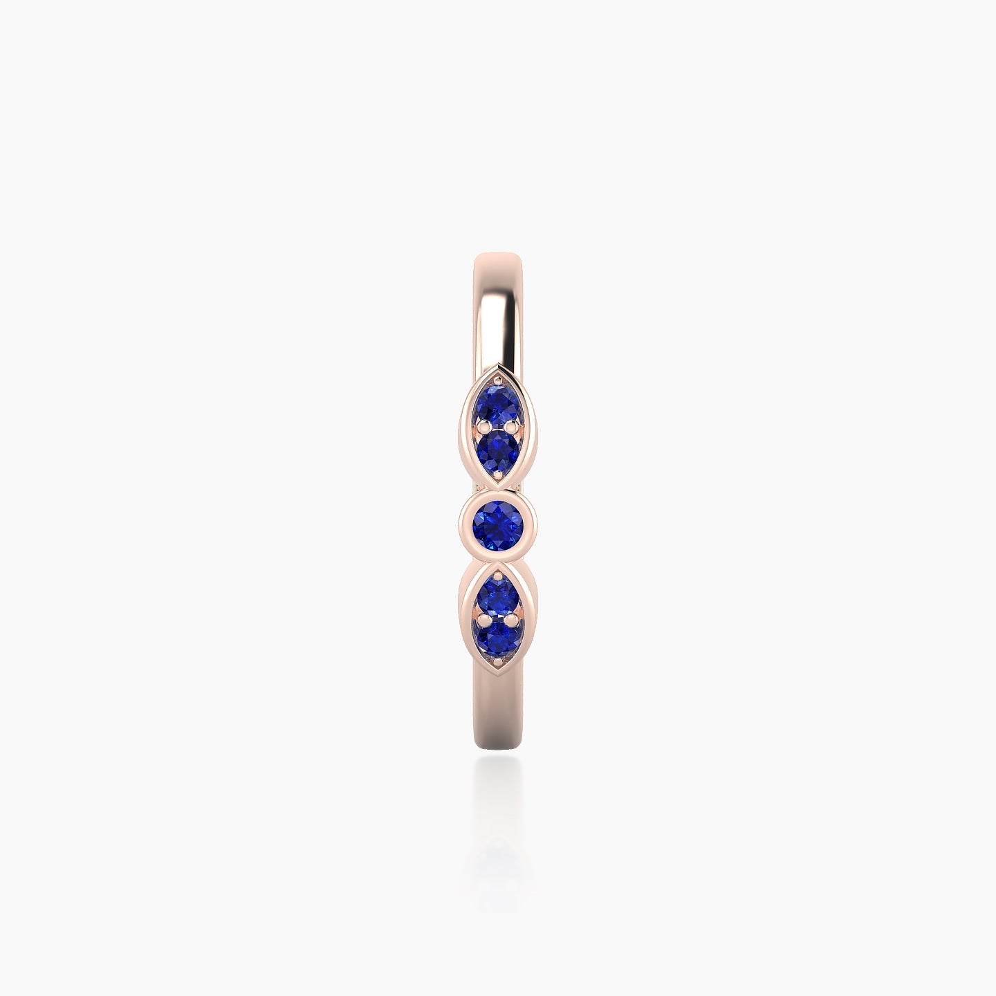 Anahita | 18k Rose Gold 11 mm Sapphire Hoop Piercing