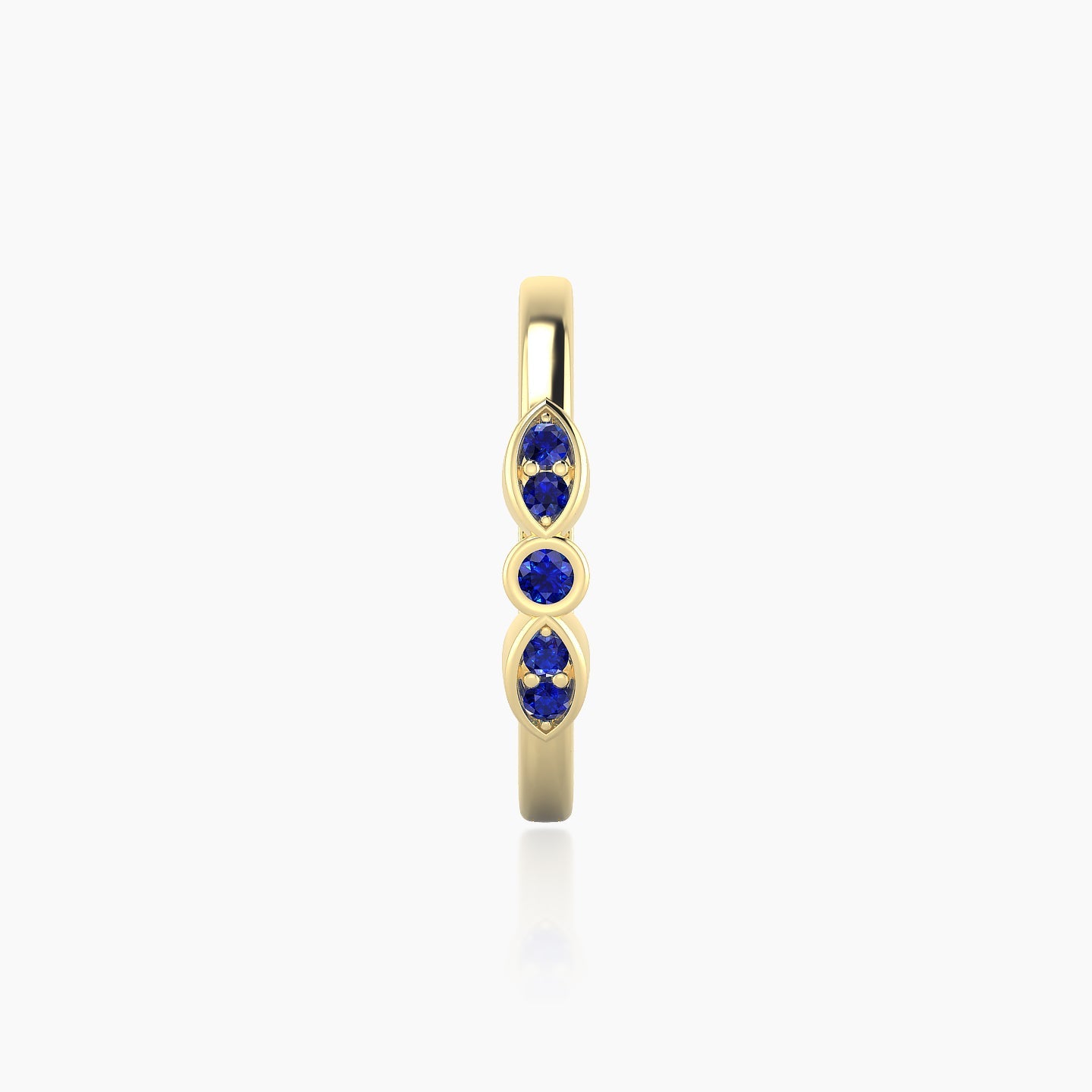 Anahita | 18k Yellow Gold 11 mm Sapphire Hoop Piercing