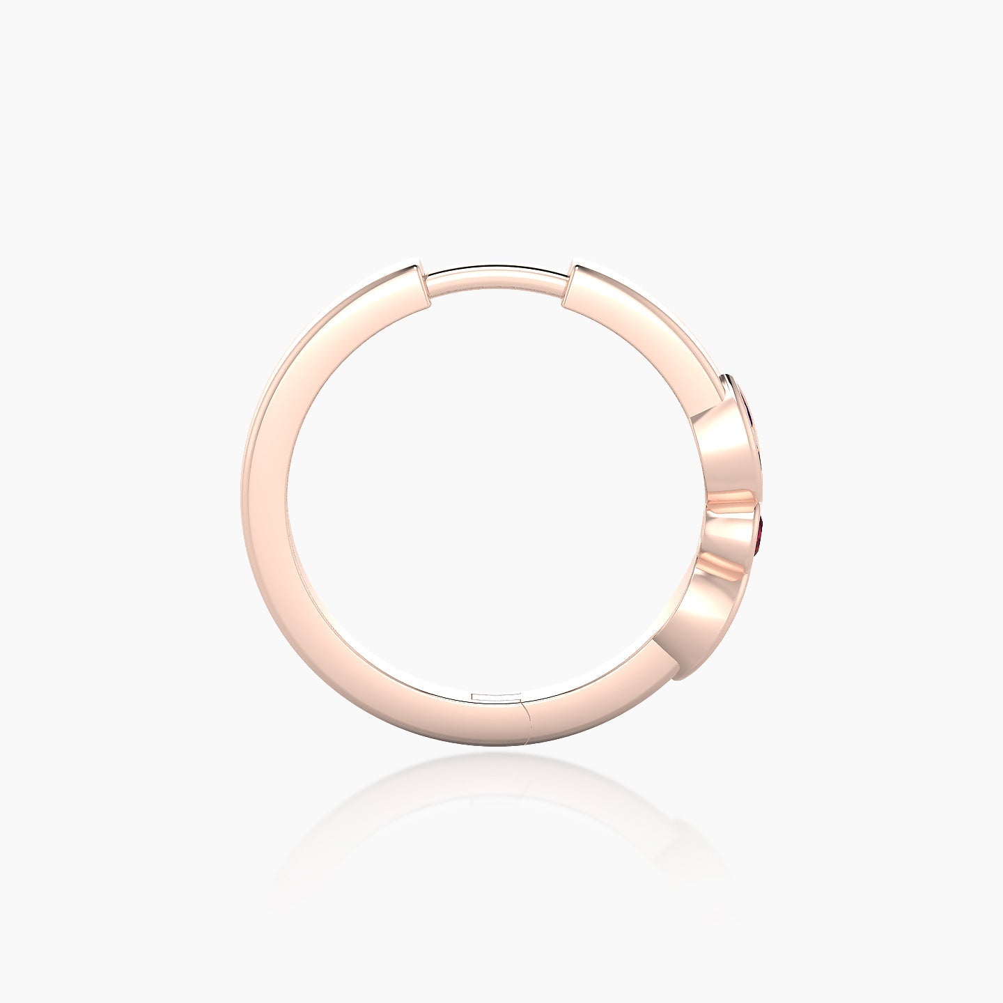 Anahita | 18k Rose Gold 11 mm Ruby Hoop Piercing