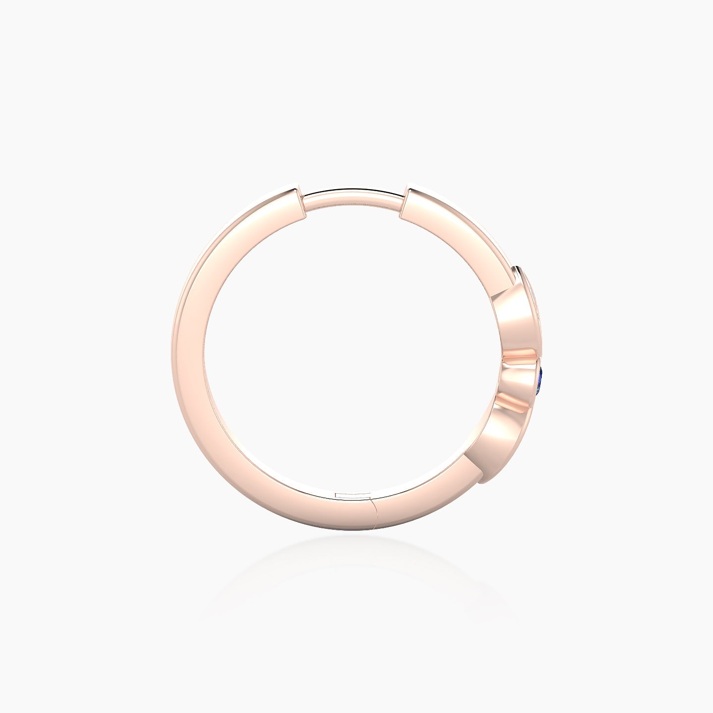 Anahita | 18k Rose Gold 11 mm Sapphire & Diamond Hoop Piercing