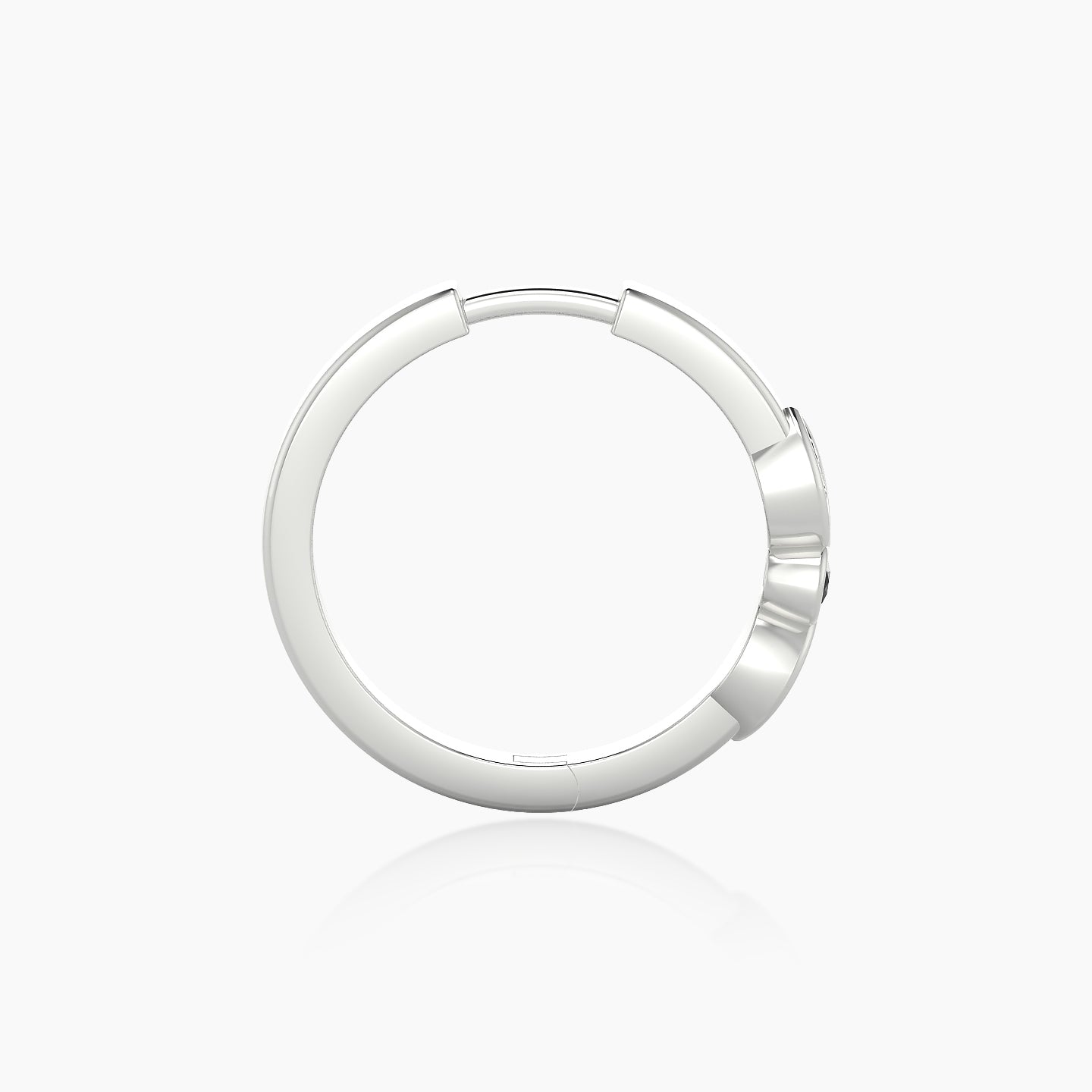 Anahita | 18k White Gold 11 mm Black Diamond Hoop Piercing