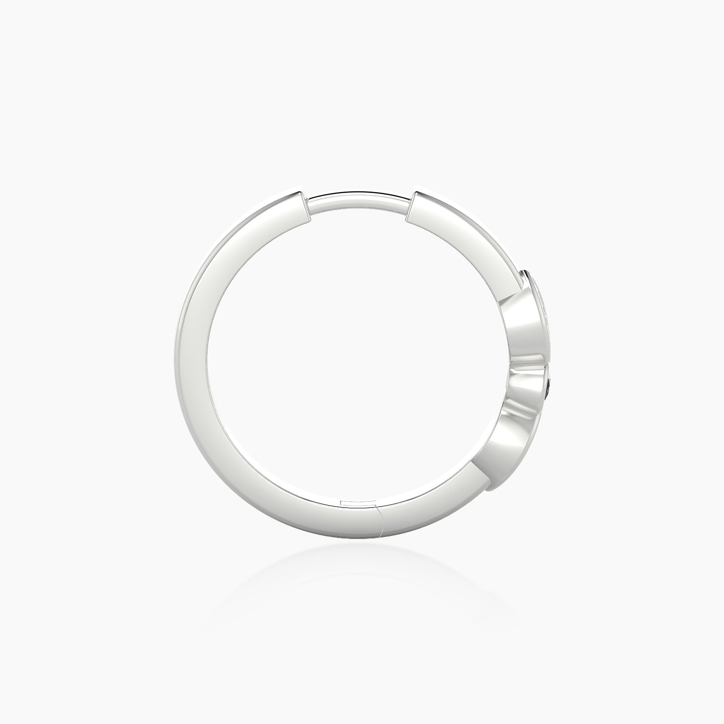 Anahita | 18k White Gold 11 mm Black Diamond & Diamond Hoop Piercing