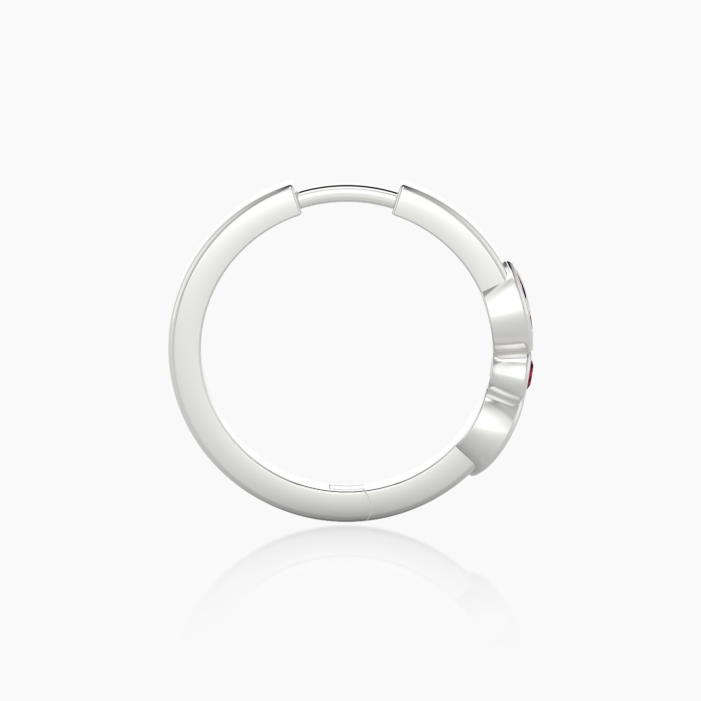 Anahita | 18k White Gold 11 mm Ruby Hoop Piercing