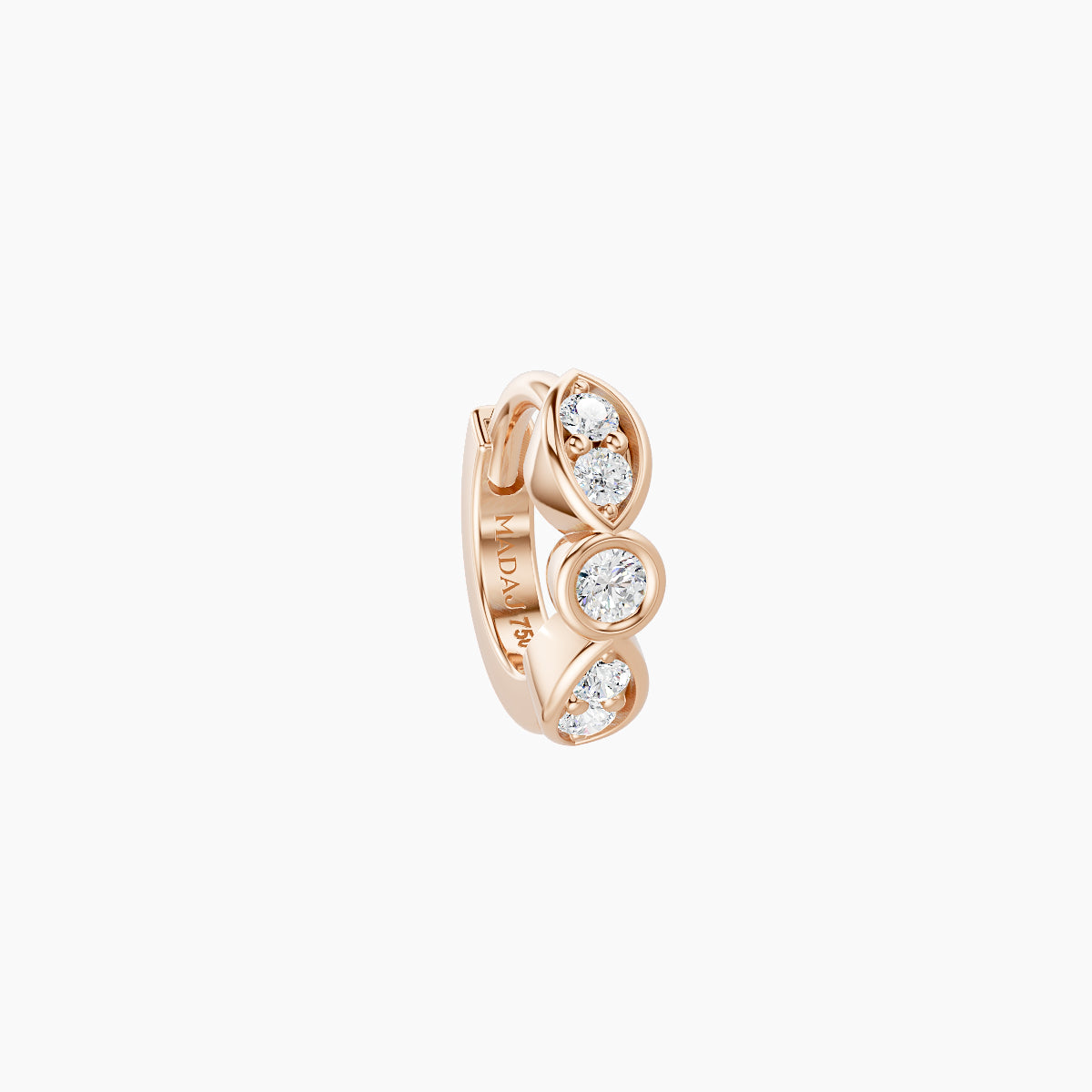 Anahita | 18k Rose Gold 5 mm Diamond Hoop Piercing