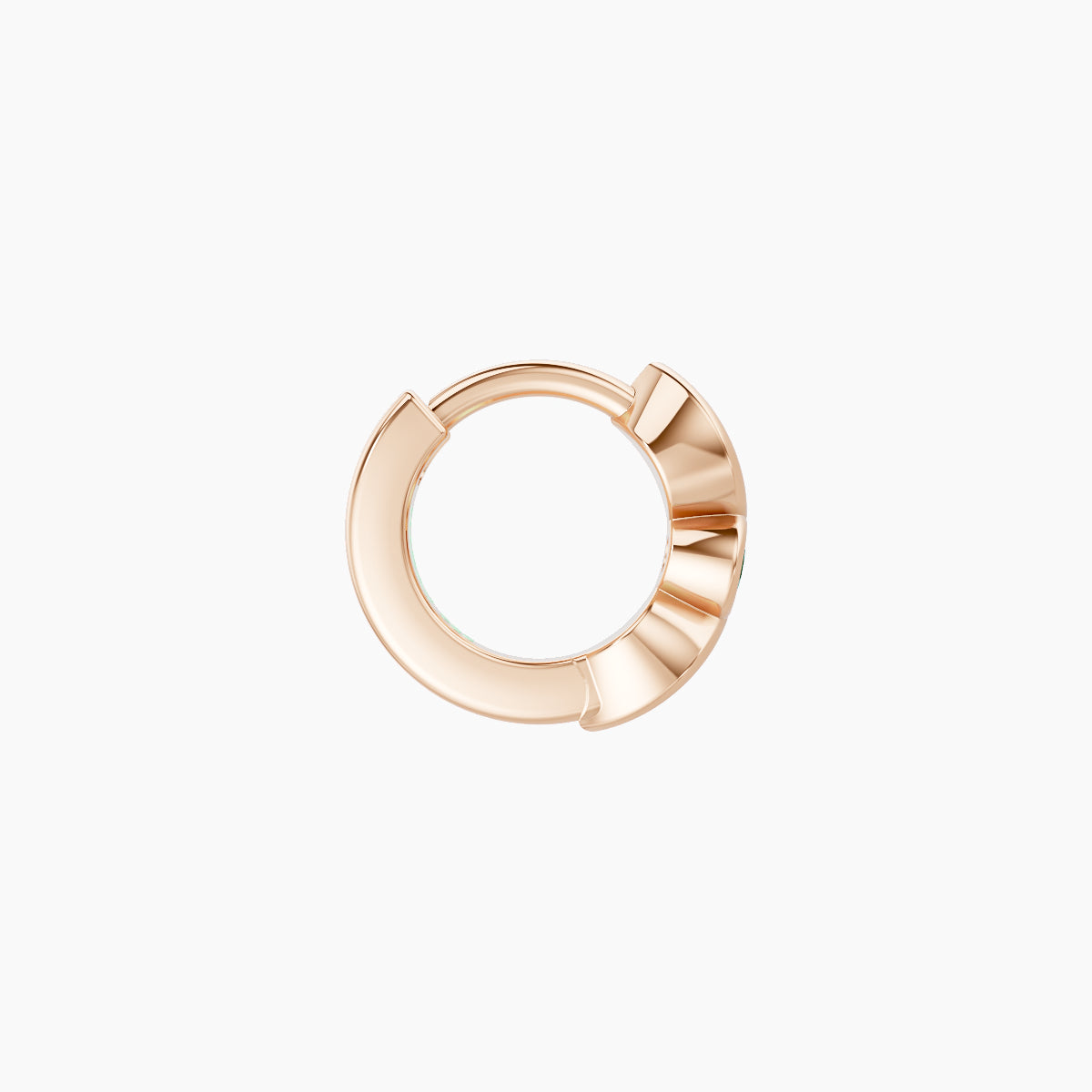 Anahita | 18k Rose Gold 5 mm Emerald Hoop Piercing